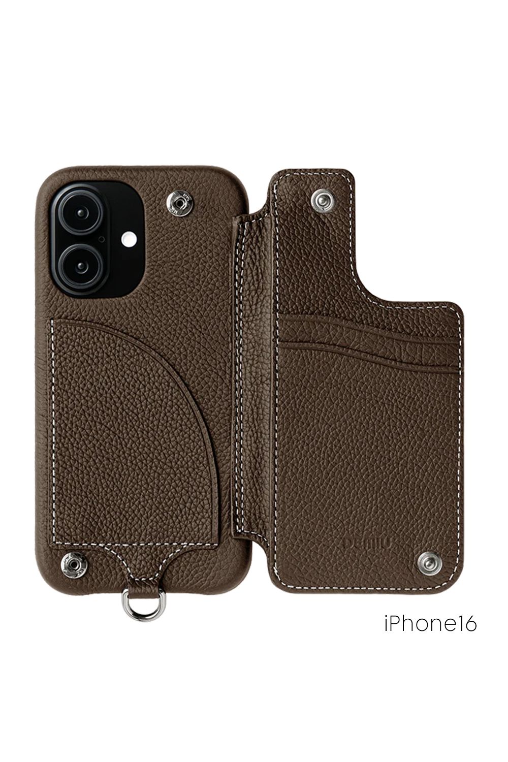 DEMIU - POCHE FLAT / ポシェフラット iPhoneケース｜ベージュ | laid-back