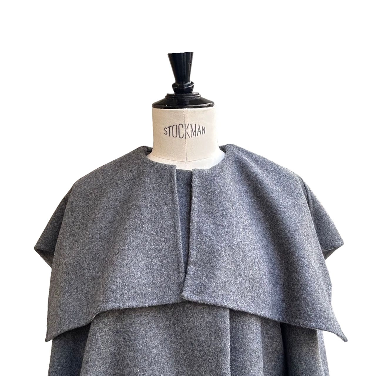 ENFOLD - CAPE A-LINE COAT / ウールコート / レディース / グレー