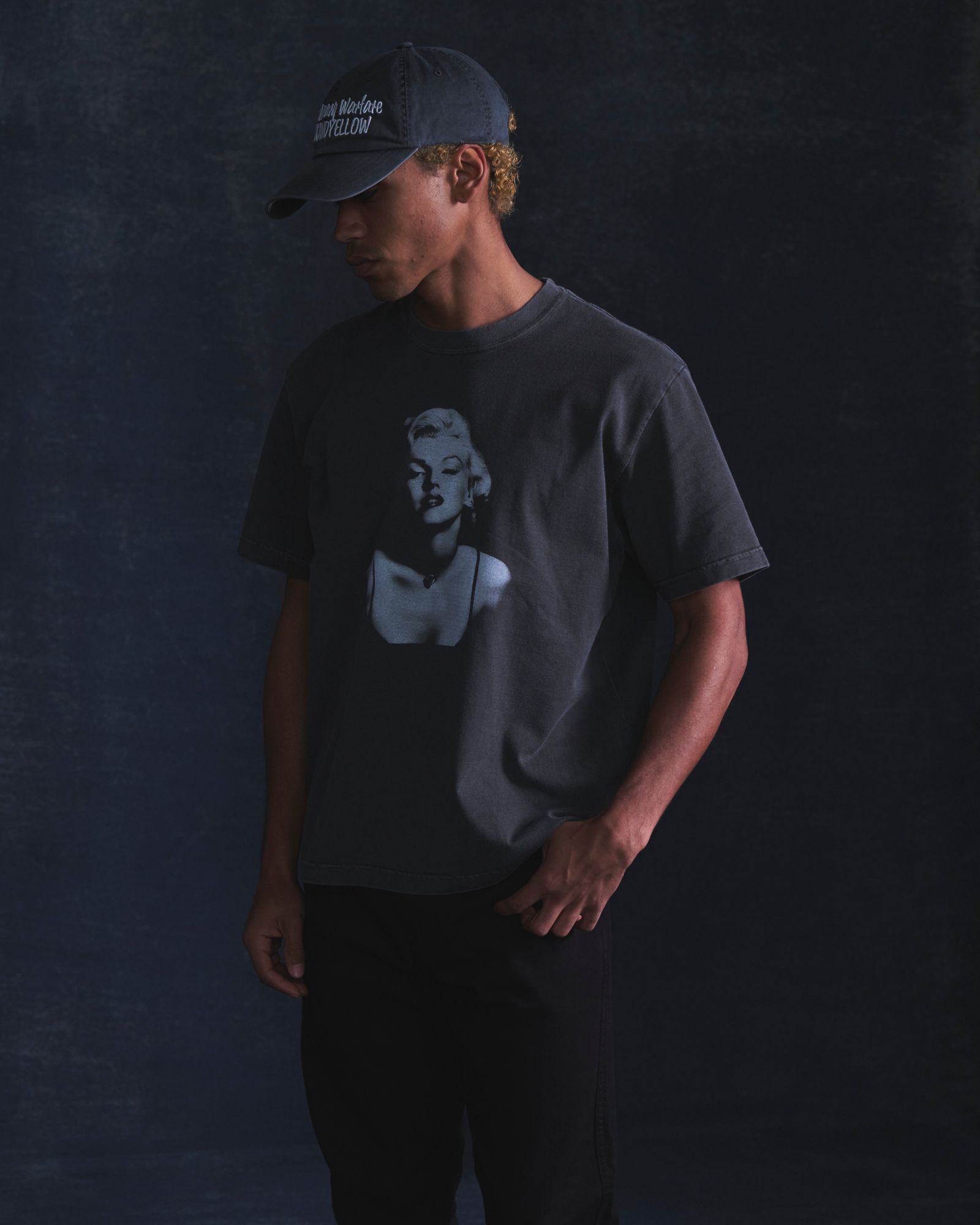 RATS - MONROE TEE (BLACK) / マリリンモンロー プリント Tシャツ