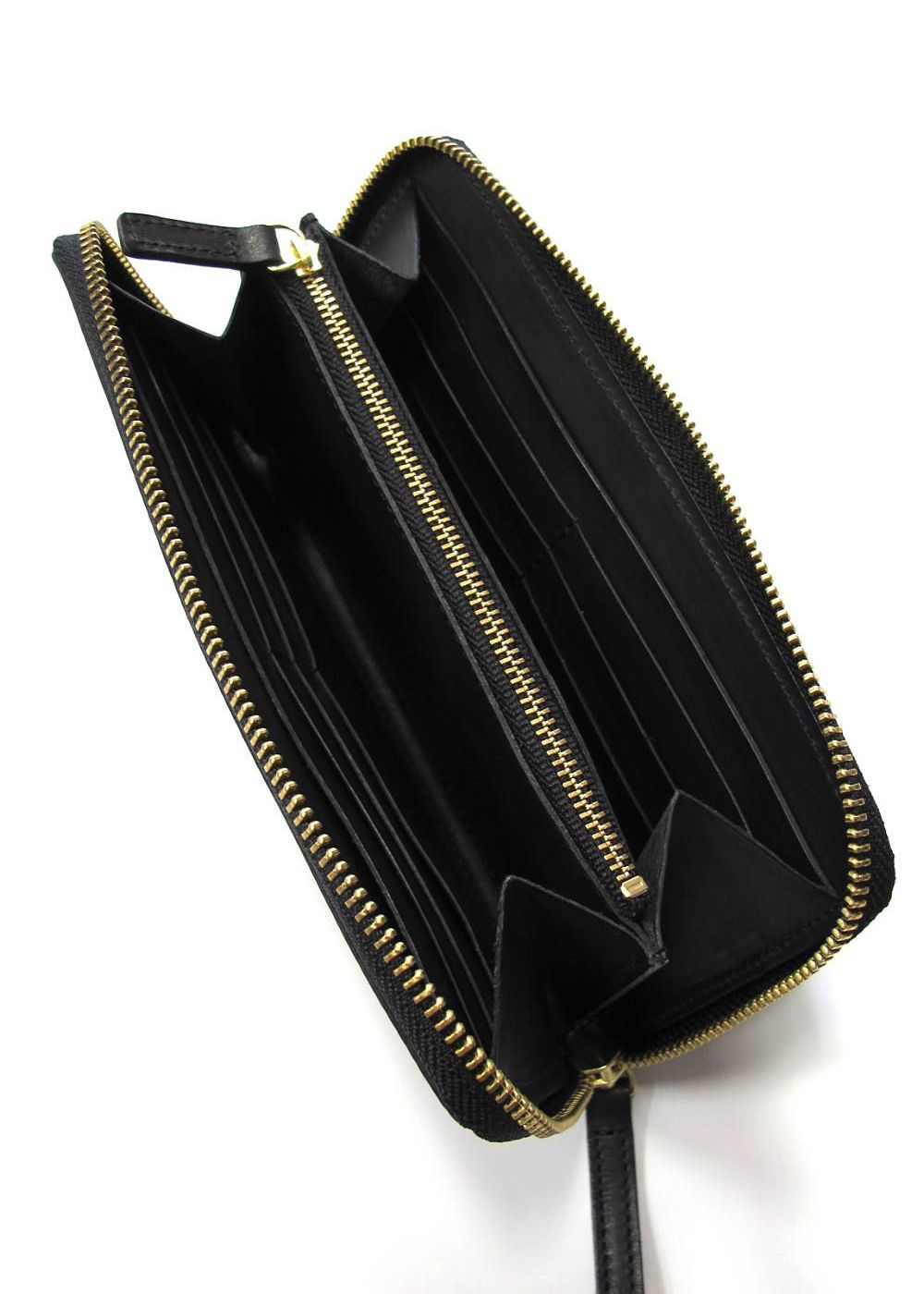 HIDE AND SEEK - LEATHER WALLET (BLACK) / レザー ロングウォレット