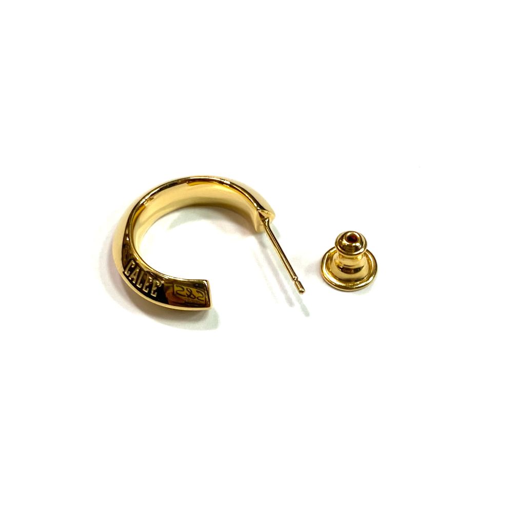 CALEE - LOGO ROLL PIERCE (REGULAR) (GOLD) / ロゴ ロール ピアス
