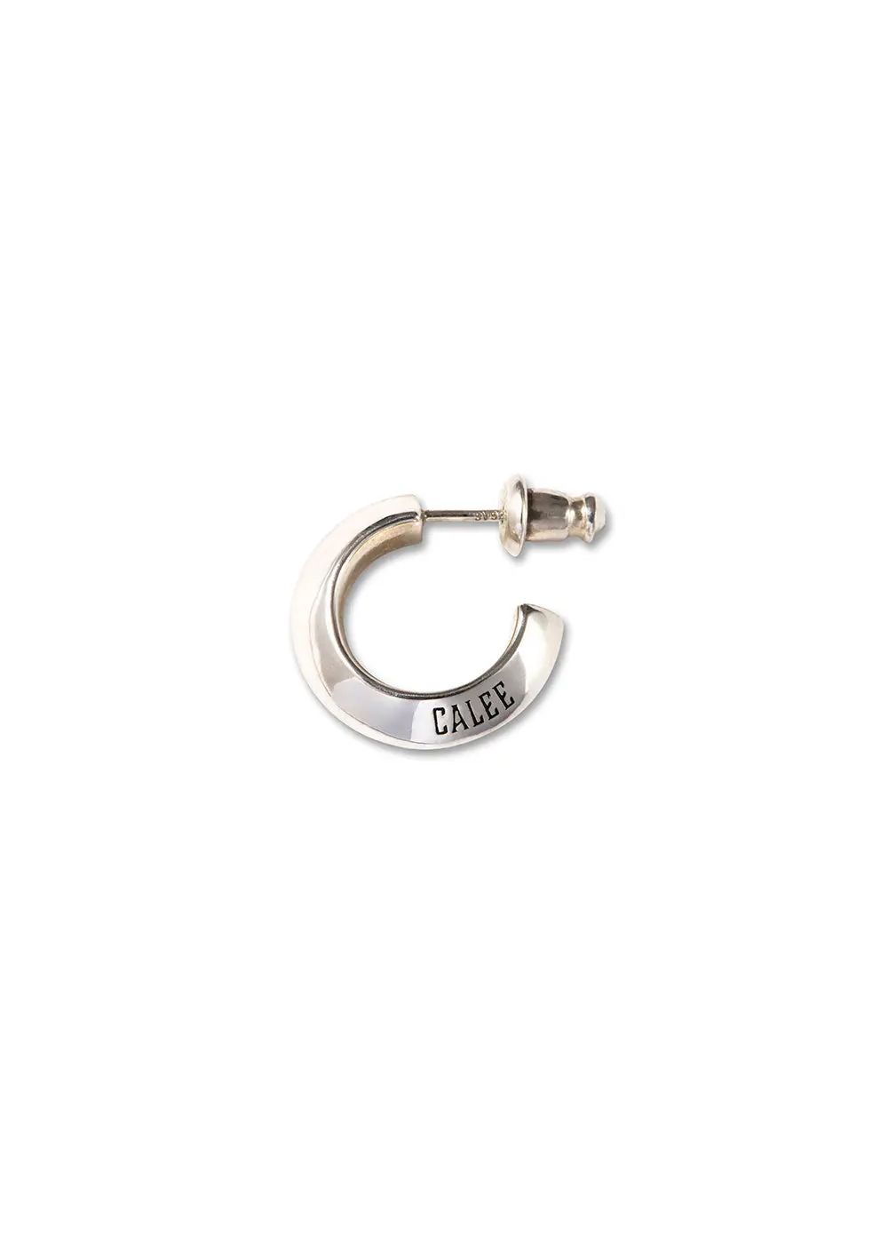 CALEE - LOGO ROLL PIERCE (REGULAR) (SILVER) / ロゴ ロール ピアス