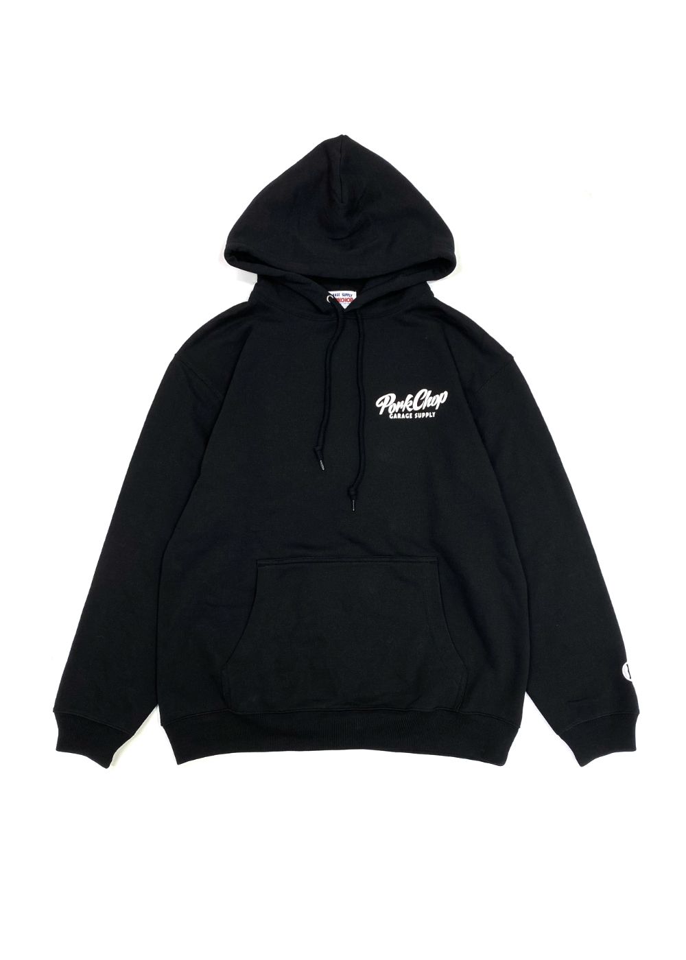 PORKCHOP GARAGE SUPPLY - SCRIPT PORK HOODIE (BLACK) / ロゴ