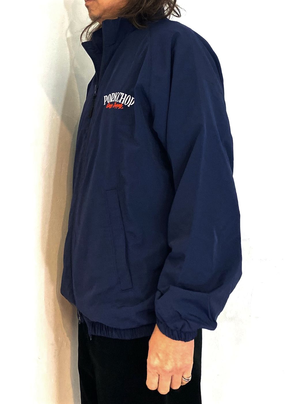 PORKCHOP GARAGE SUPPLY - PORK BACK NYLON JKT (NAVY) / ポークバック