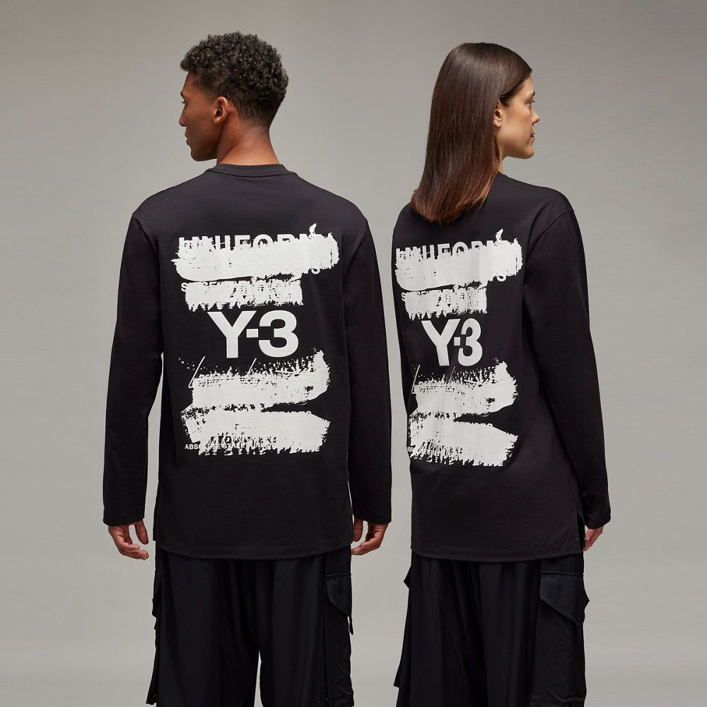 Y-3 - グラフィックロングスリーブTシャツ / U GFX LS TEE / BLACK
