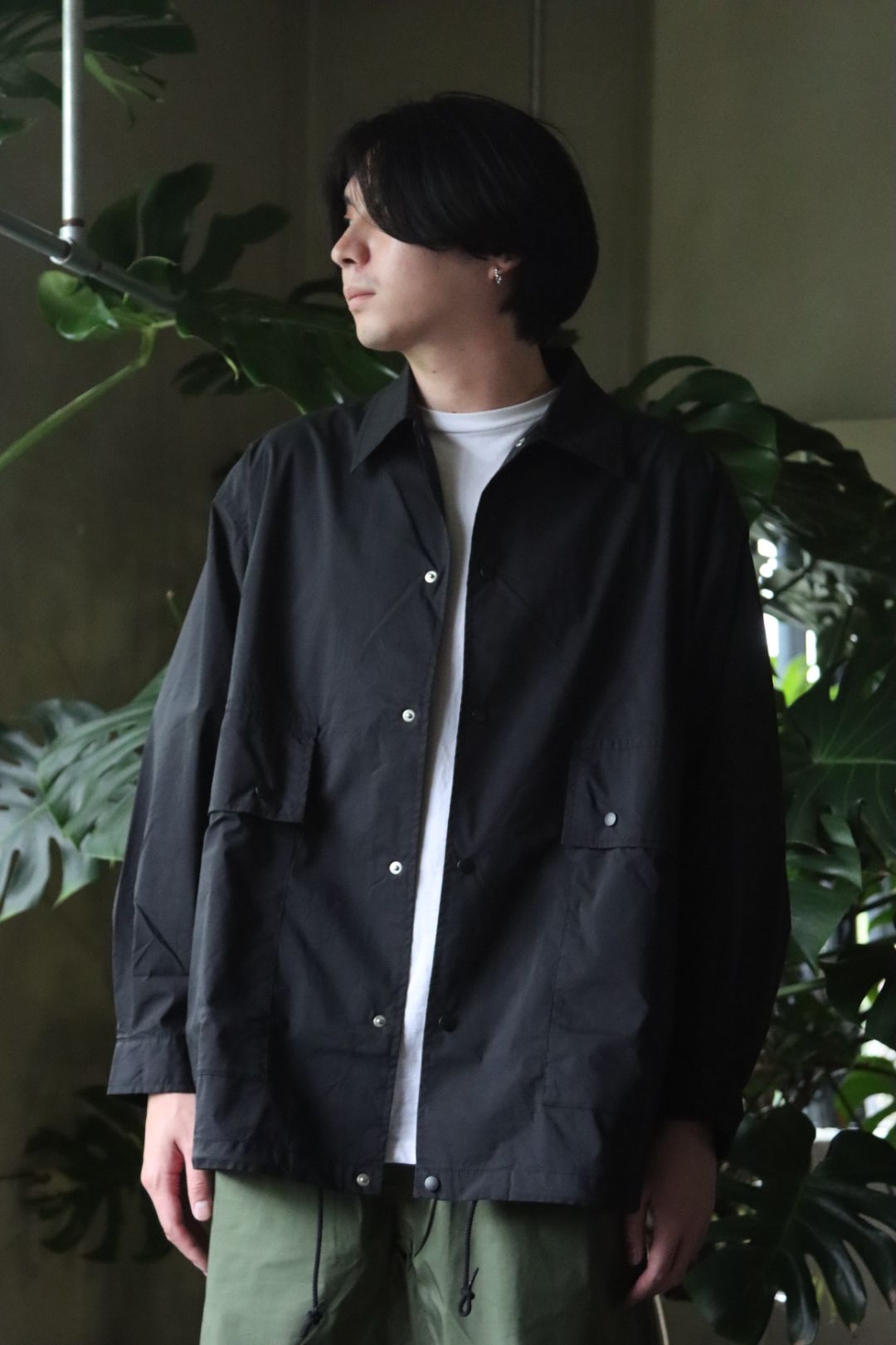 FrerhService SIDE POCKETS STRETCH OVER SHIRT style.2022.8.13