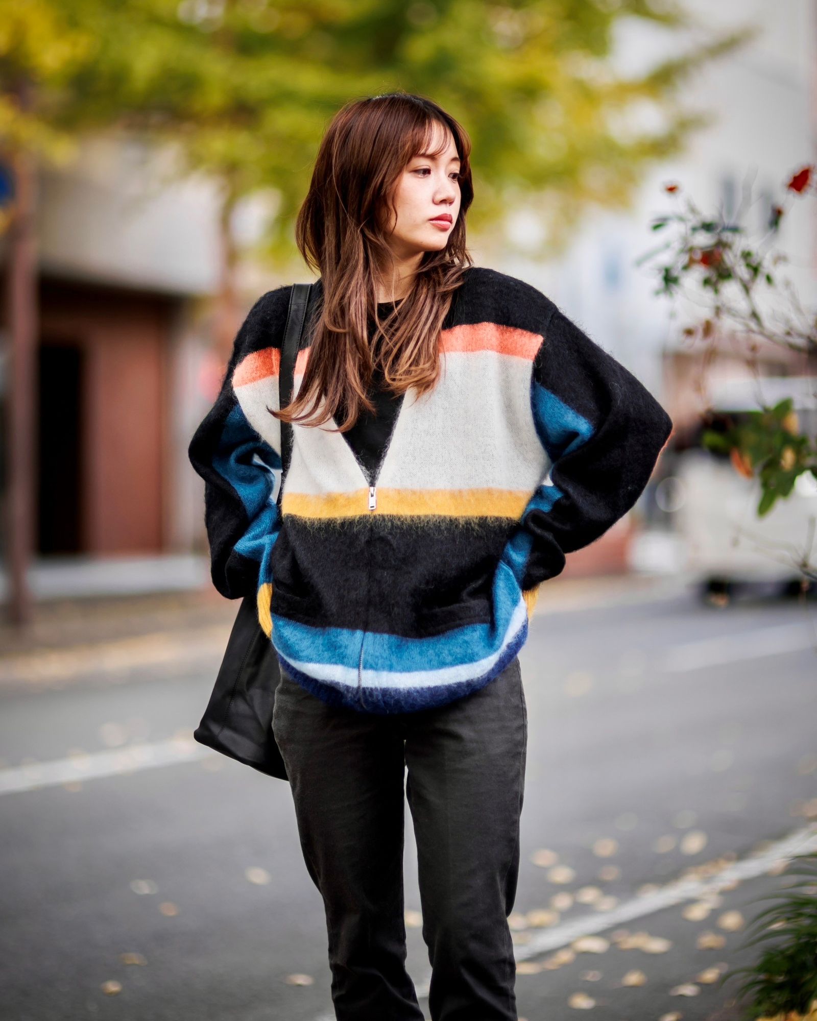 YOKE - ヨーク25SS MOHAIR BORDER V-NECK ZIP CARDIGAN - KEITA