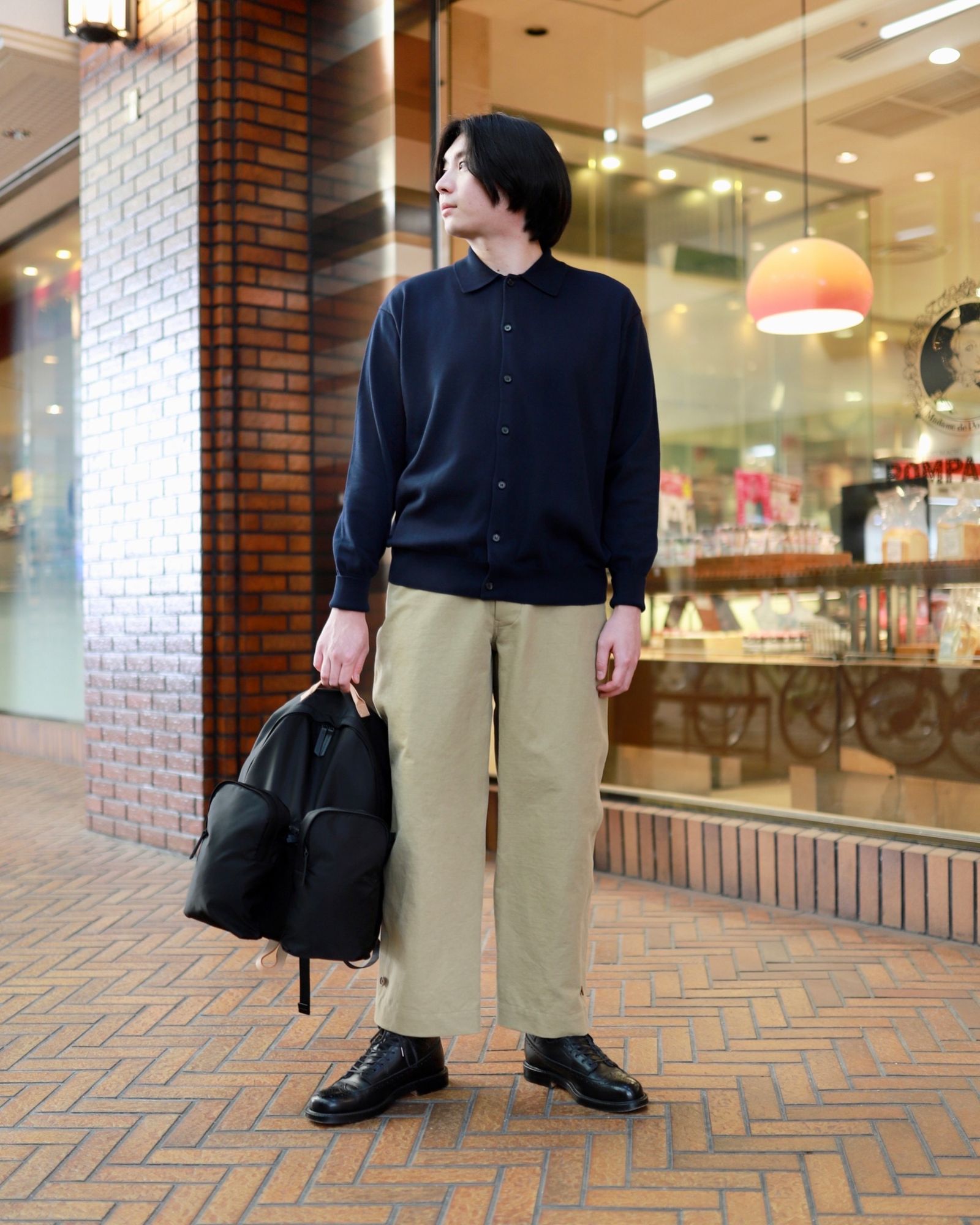 A.PRESSE Cotton Knit Polo Collar Cardigan style.2023.2.10 | 3161