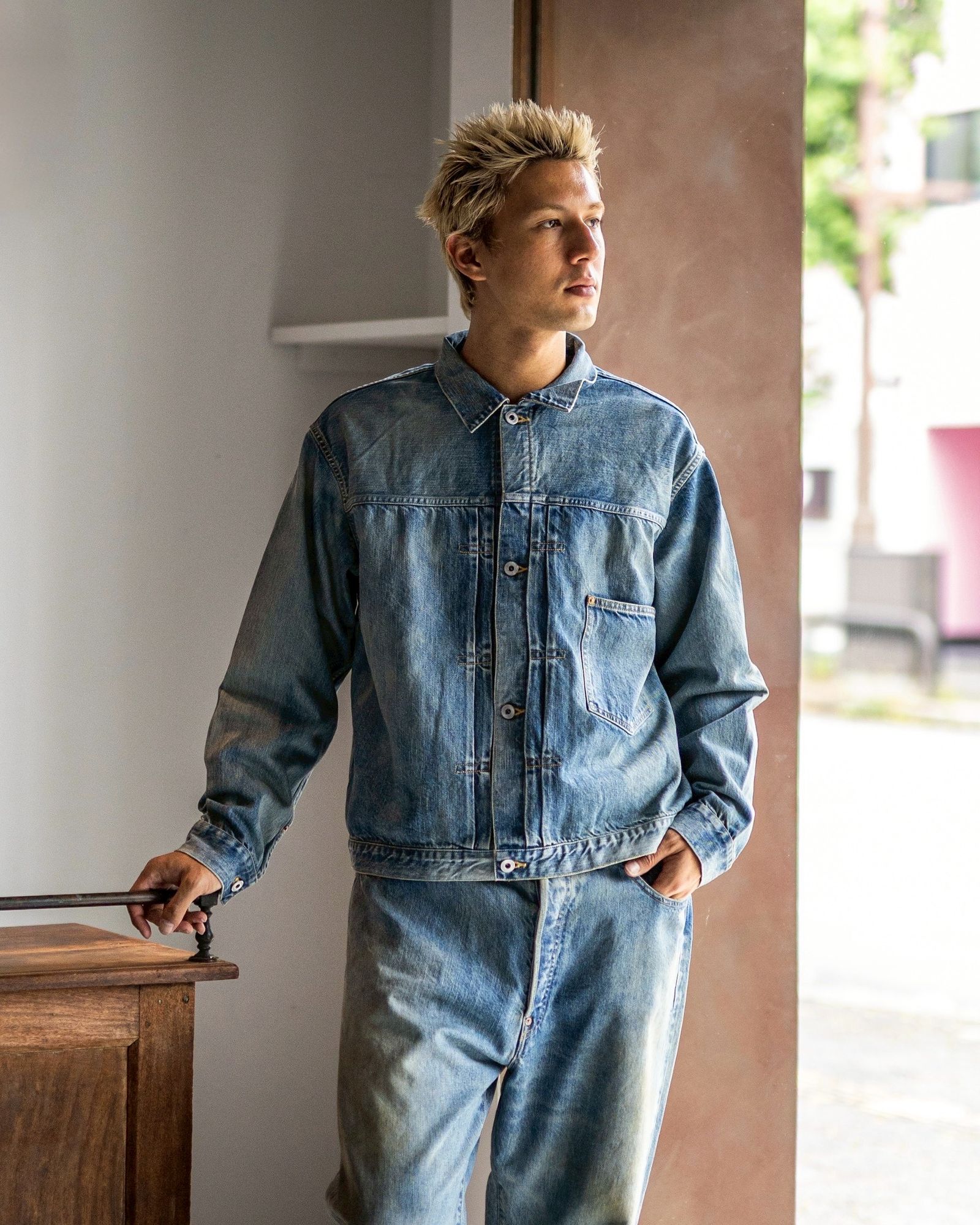 A.PRESSE - アプレッセ 2025 STYLE2 Roval Canadian Navy Denim Work