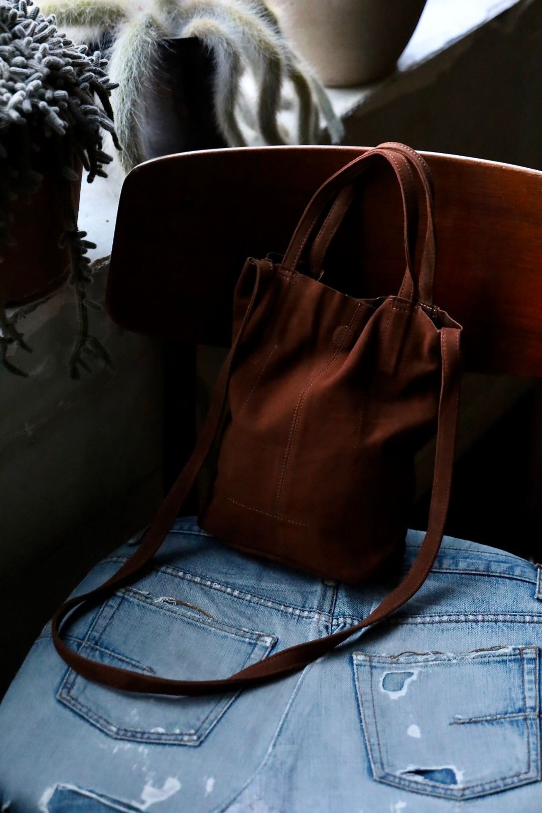 morphee2WAY SMALL TOTE（LONG）- O BROWN - 2WAY SMALL TOTE（LONG