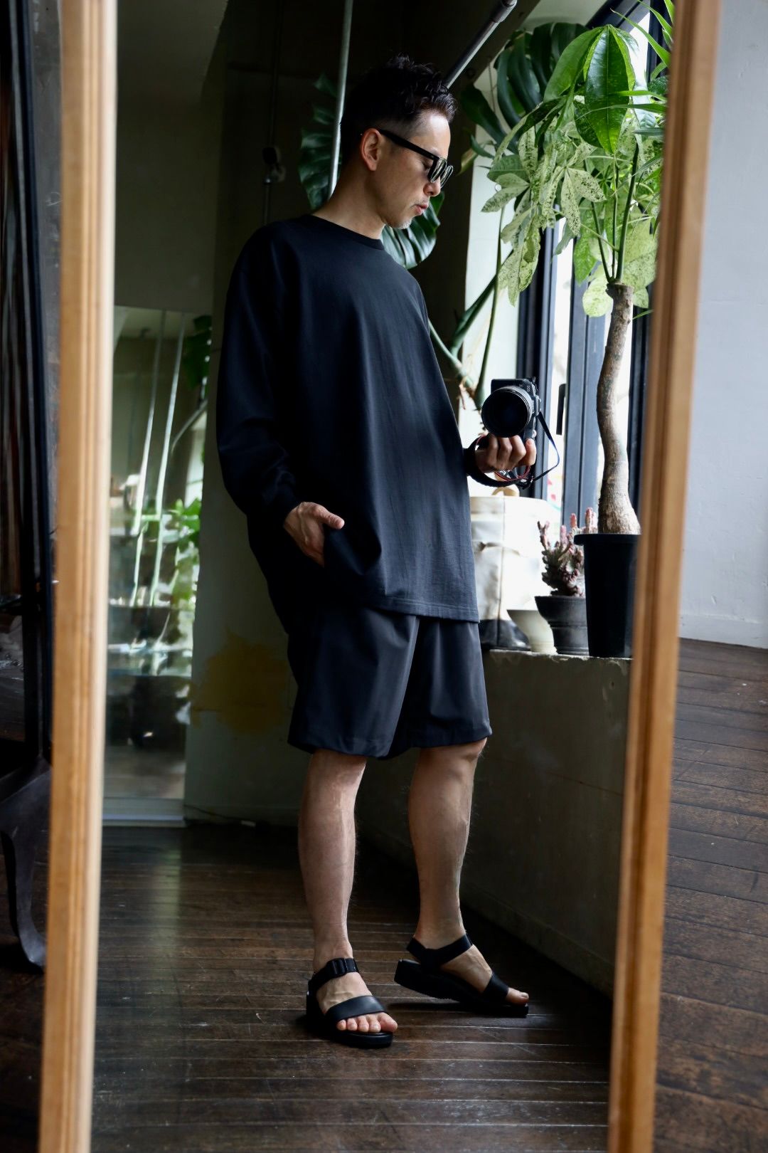 Graphpaper - グラフペーパー Heavy Weight L/S Oversized Tee(BLACK