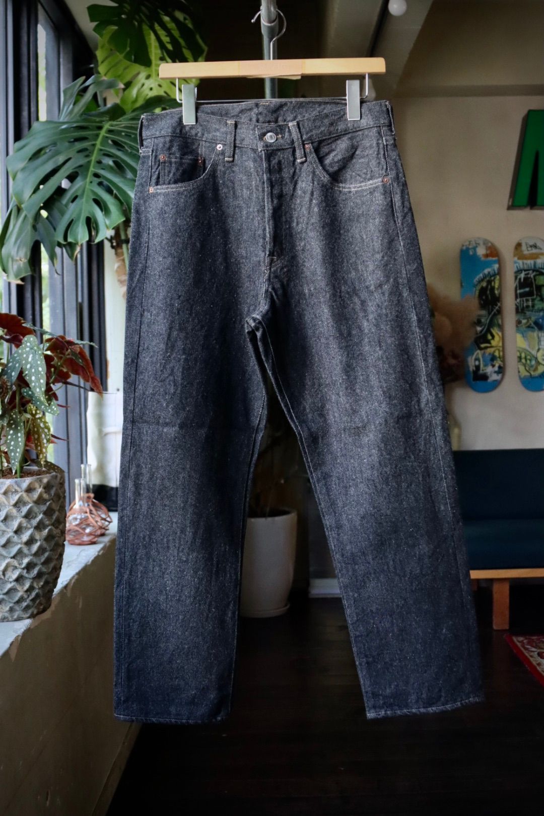 A.PRESSE - アプレッセ23AW Black Washed Denim Pants(23AAP-04-11H