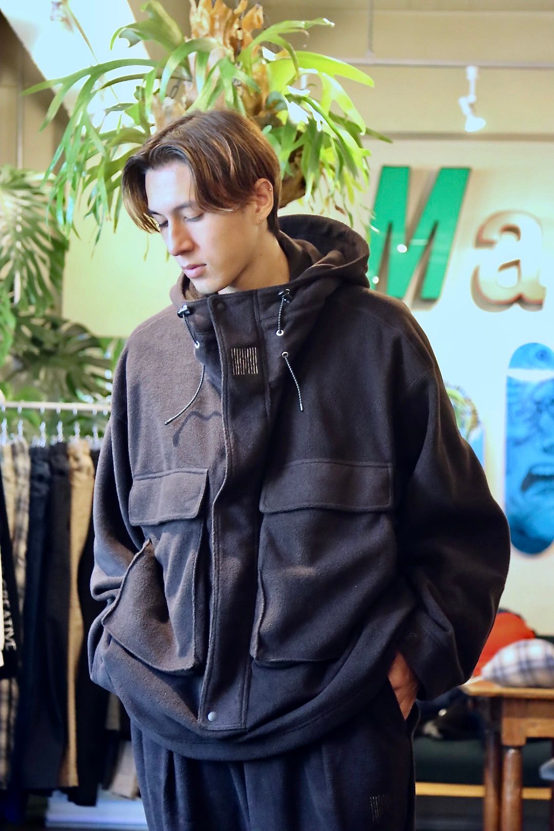 S.F.C 新作FLEECE HOODIE JACKET