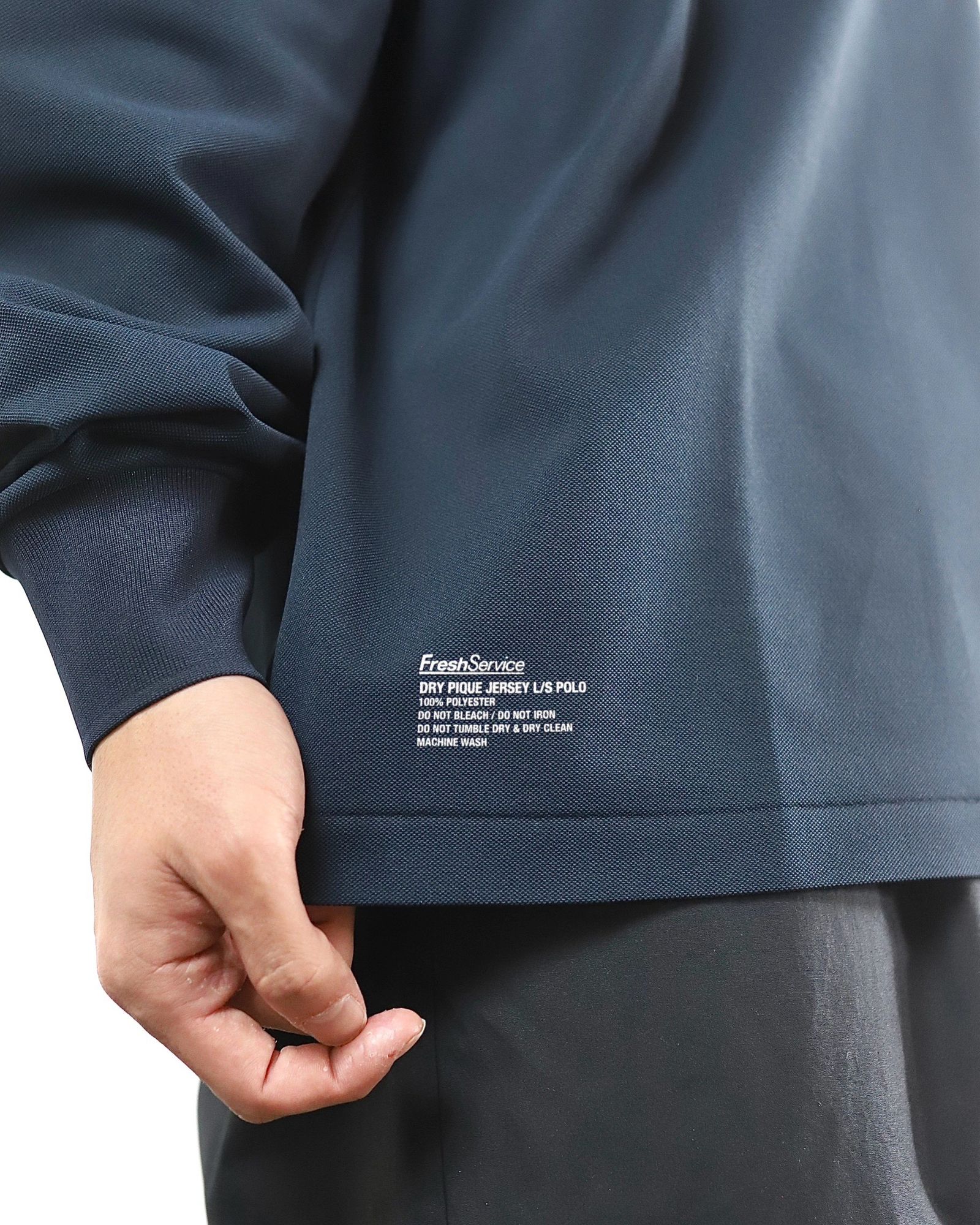 FreshService 24SS 新作DRY PIQUE JERSEY L/S POLO(NAVY) style 2024.3