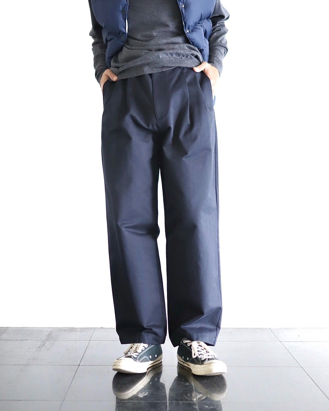 A.PRESSE アプレッセ Type.1 Silk Blend Chino Trousersスタイル