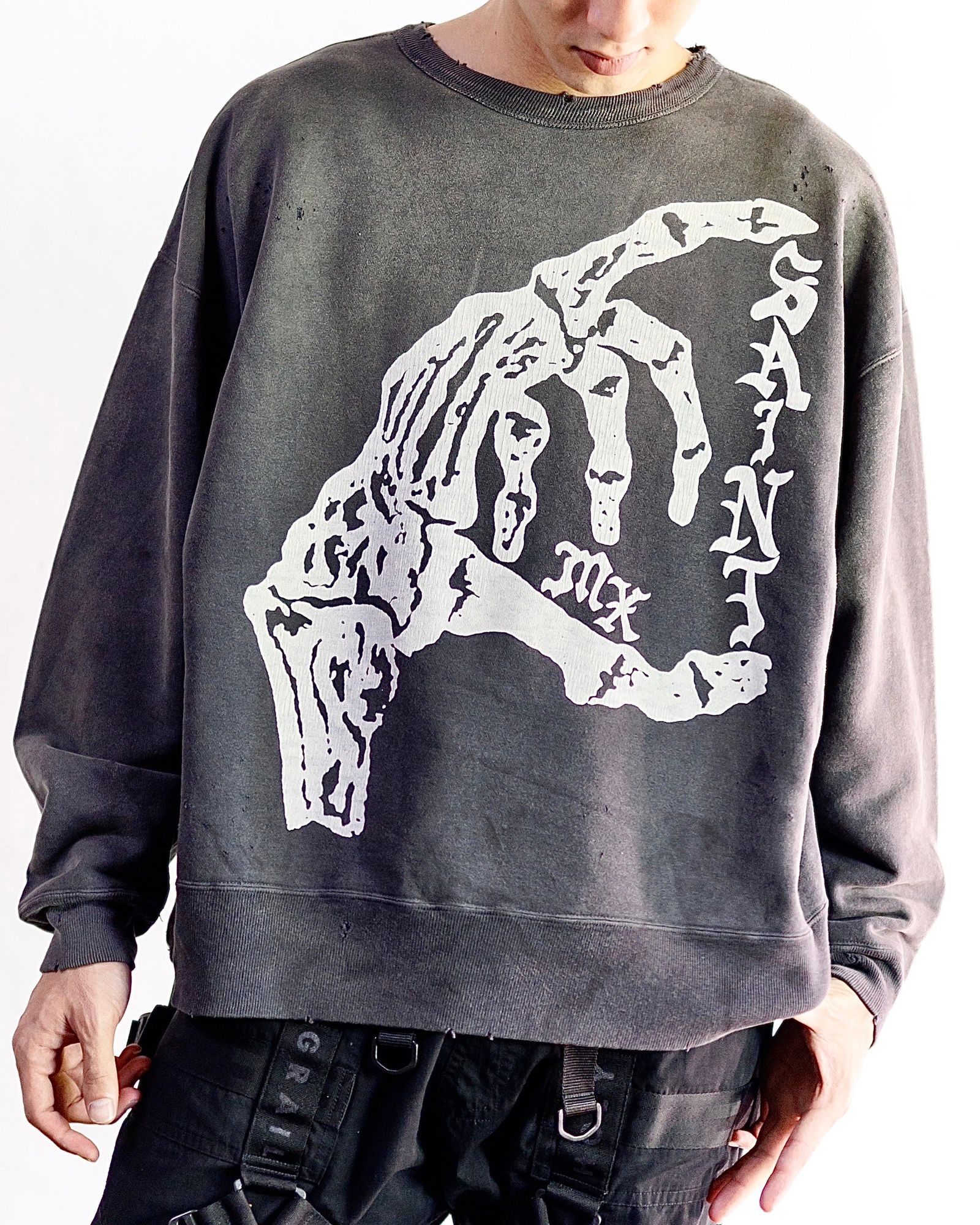 SAINT M×××××× - セントマイケル24AW BONE SAINT CREW SWT(SM-YS1-0000