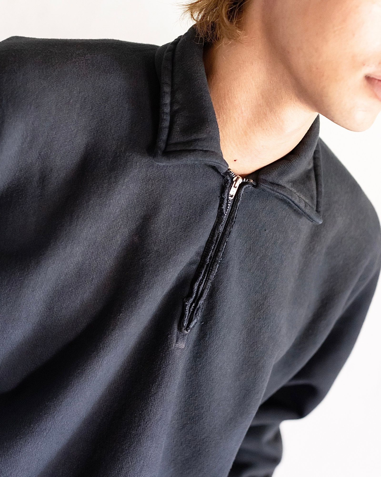 A.PRESSE Vintage Half Zip Sweat shirt(BLACK)スタイル 8月24日(土