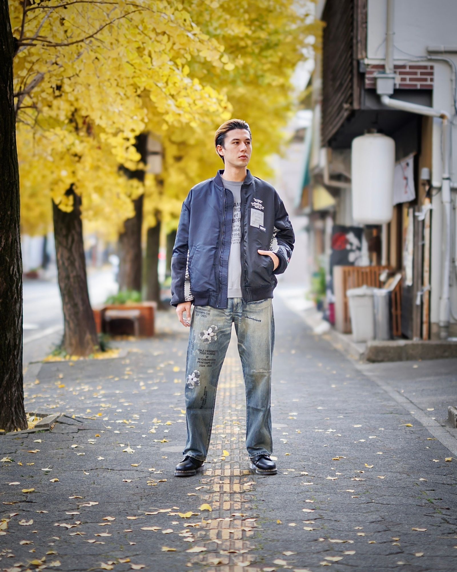 yohji yamamoto x NEIGHBORHOOD MA-1 JACKET スタイル | 5856 | MARK