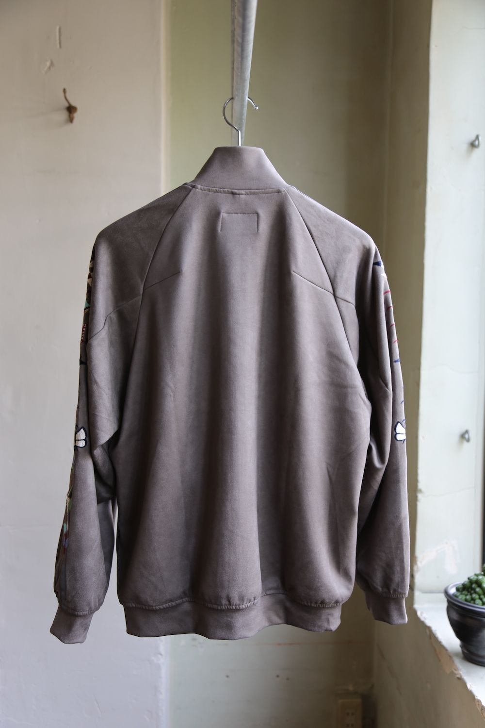 doublet CHAOS EMBROIDERY SUEDE TRACK JACKET