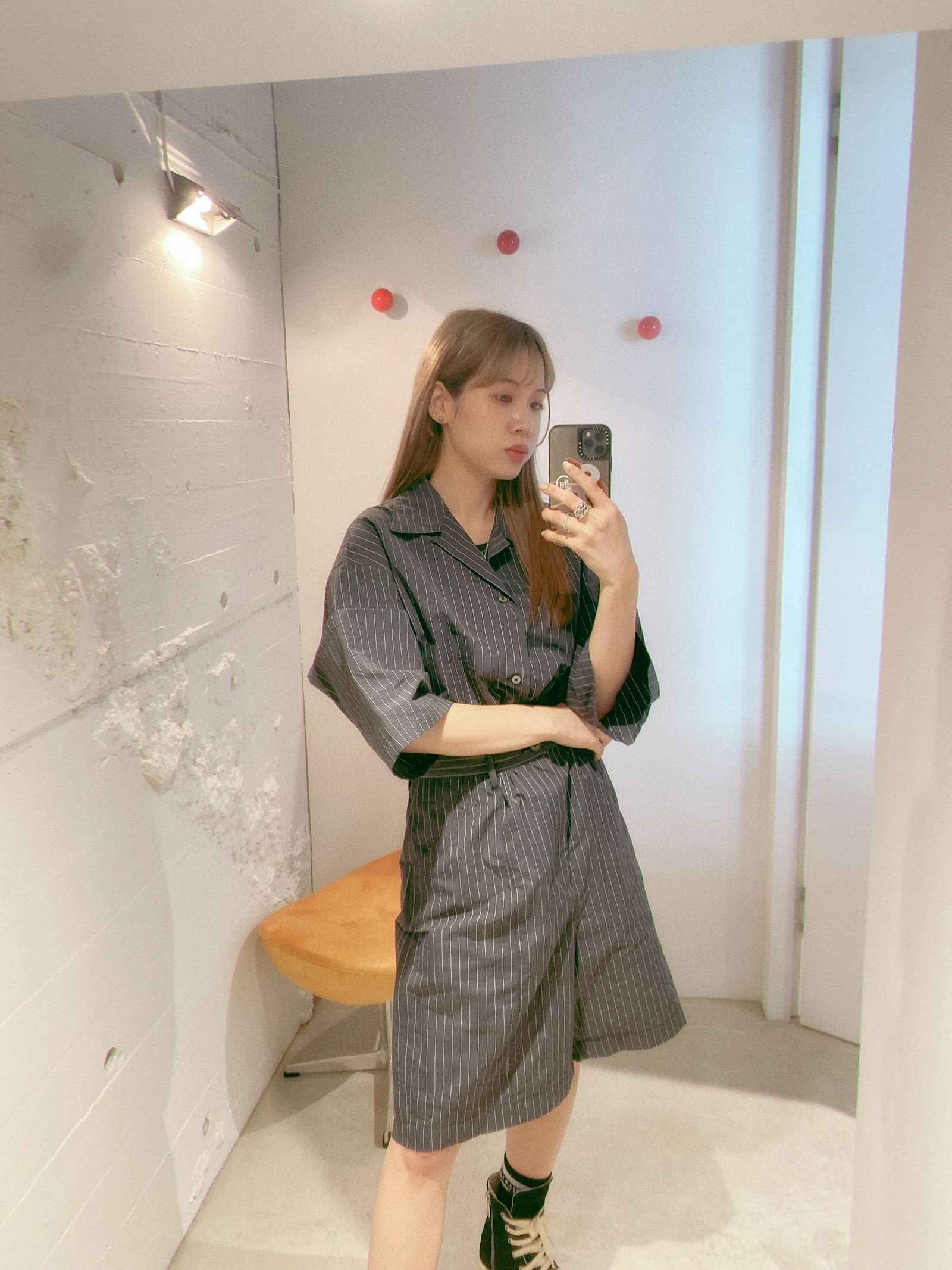 YOKE 新作NYLON STRIPE WIDE SHIRT セットアップstyle.2024.5.4 | 4704