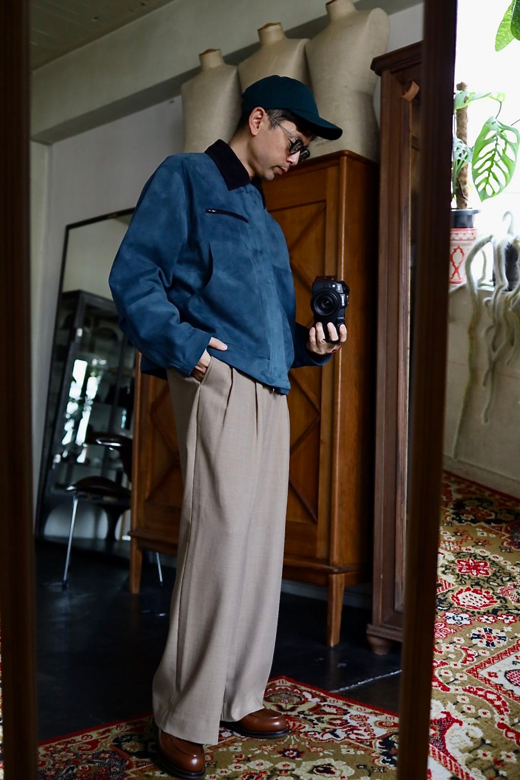 YOKE - YOKE 2026SS Goat Suede Work Jacket(YK26SS01163B)TURQUOISE