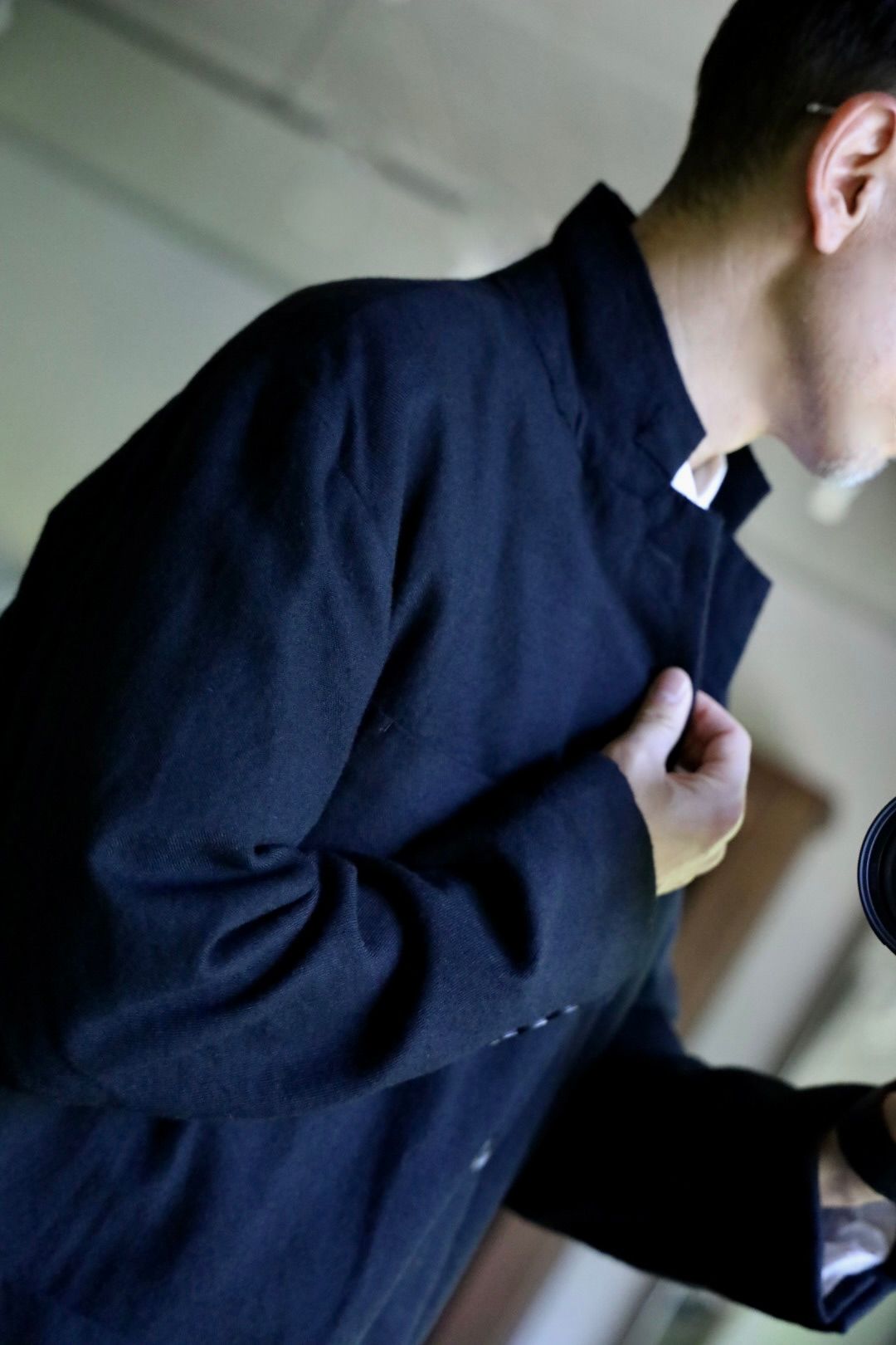 COMME des GARCONS HOMME 縮絨ウールサージセットアップスタイル