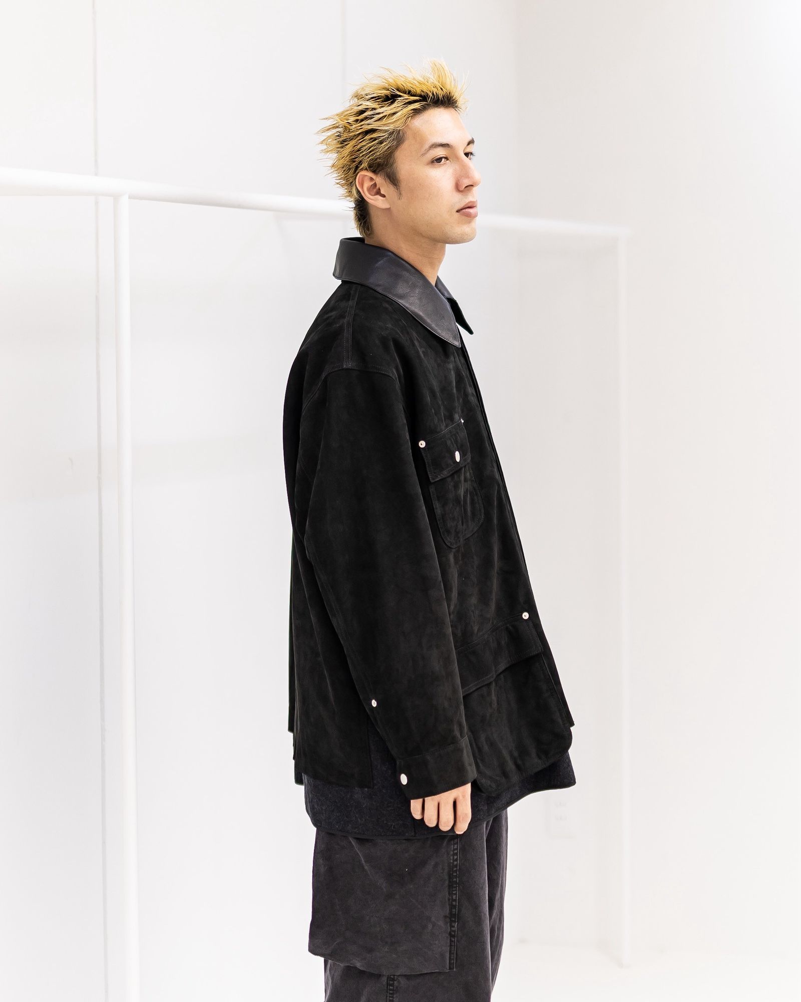 YOKE Nuback Leather Coverall Jacket (BLACK)10月11日(土)新作発売