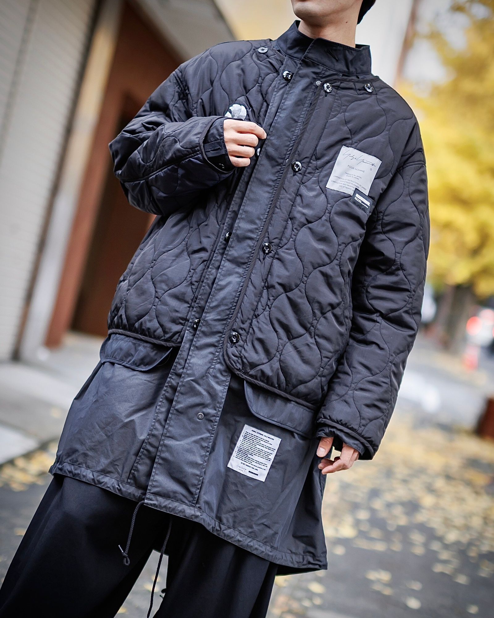 yohji yamamoto x NEIGHBORHOOD FIELD PARKA SHELL&LINER スタイル