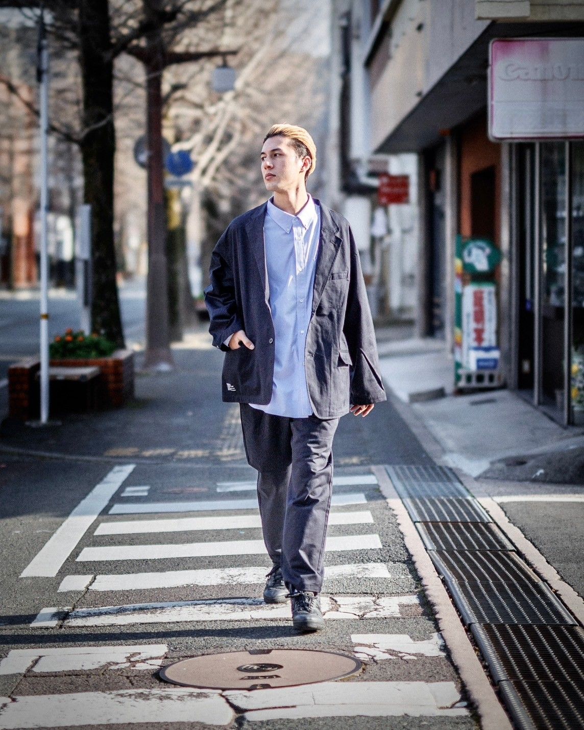 FreshService CORPORATE CHINO JACKET(NAVY)セットアップスタイル 1月