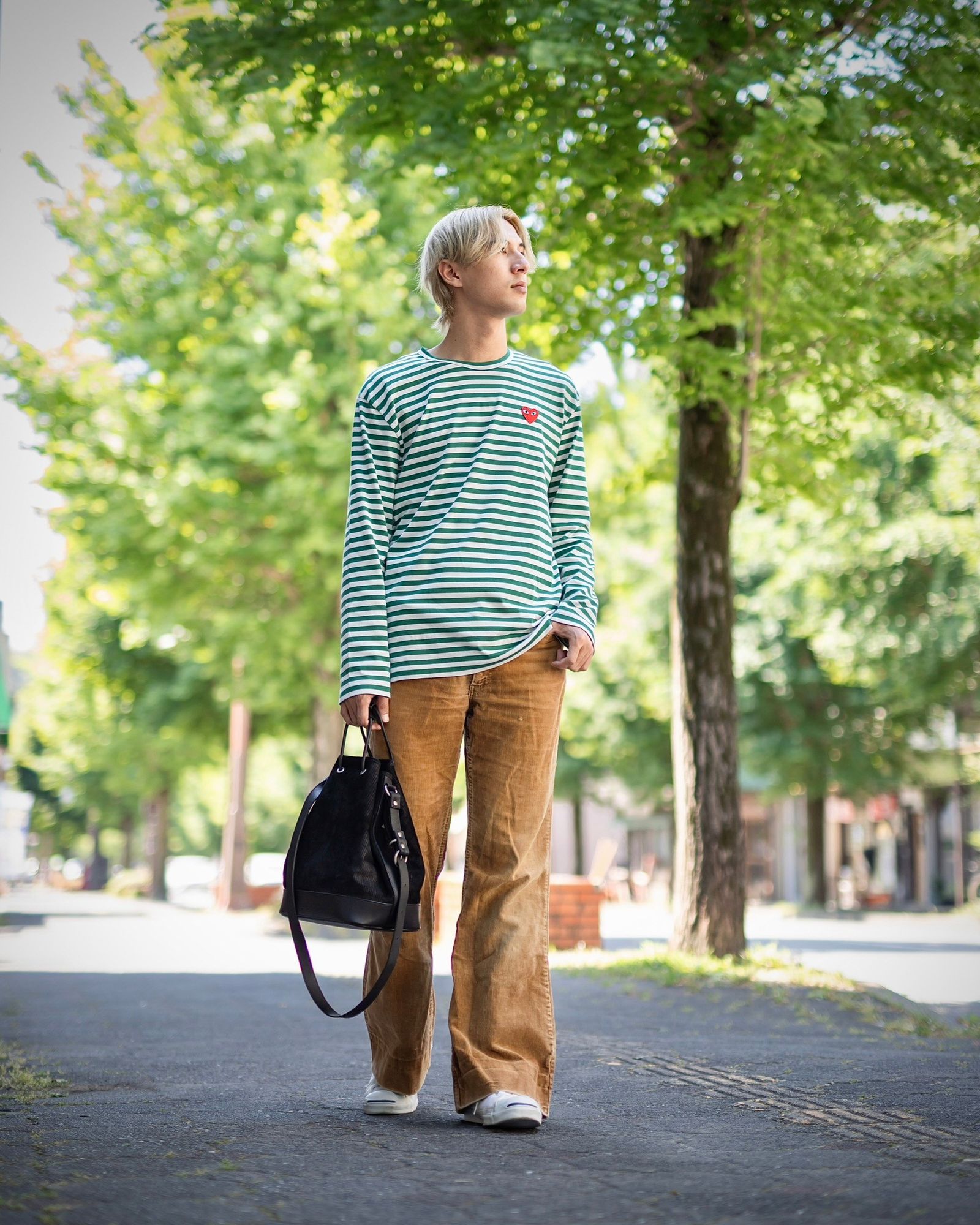 PLAY COMME des GARCONS ボーダーTシャツ スタイル 2024.6.17 | 4892