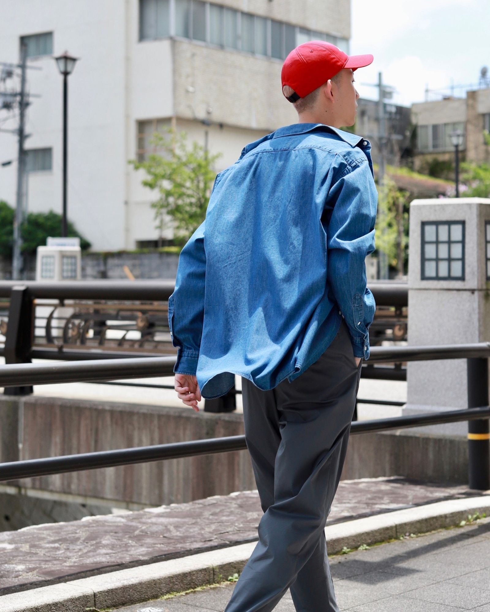 A.PRESSE - アプレッセ23AW Washed Denim Shirt (23AAP-02-08H)INDIGO