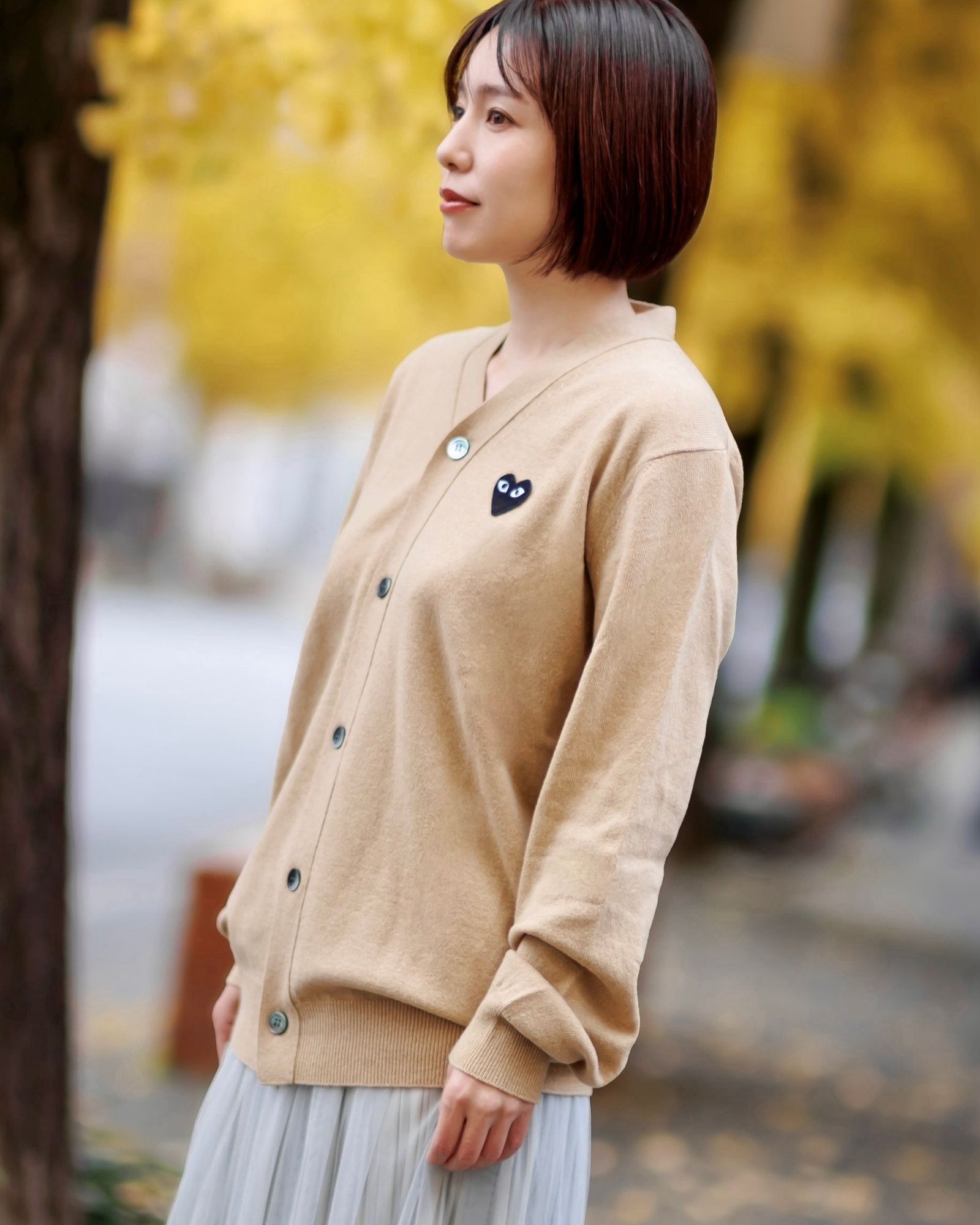 PLAY COMME des GARCONS V-NECK CARDIGAN style. | 5974 | MARK