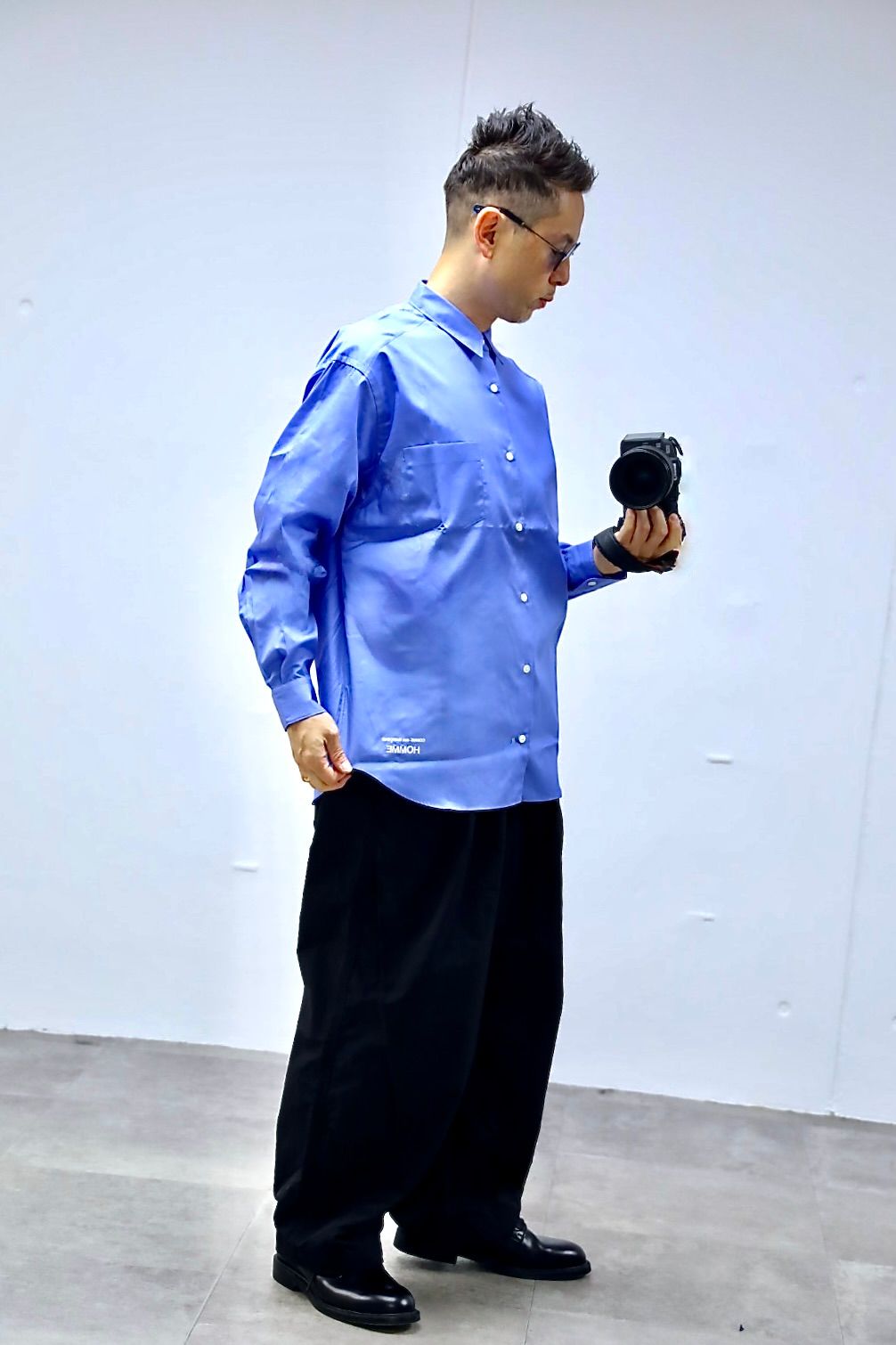 COMME des GARCONS HOMME - コムデギャルソンオム 綿ブロードL/Sシャツ