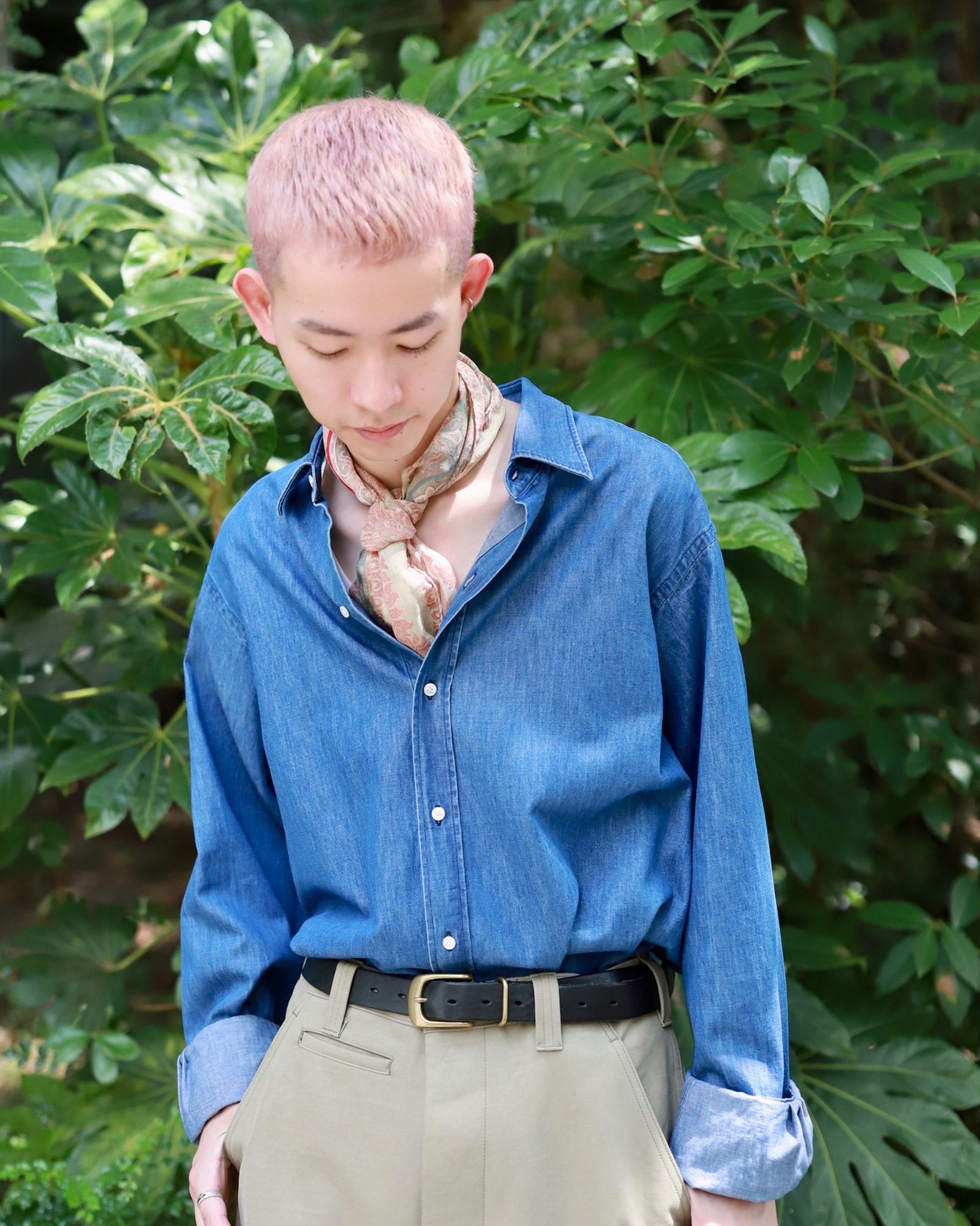 A.PRESSE - アプレッセ23AW Washed Denim Shirt (23AAP-02-08H)INDIGO