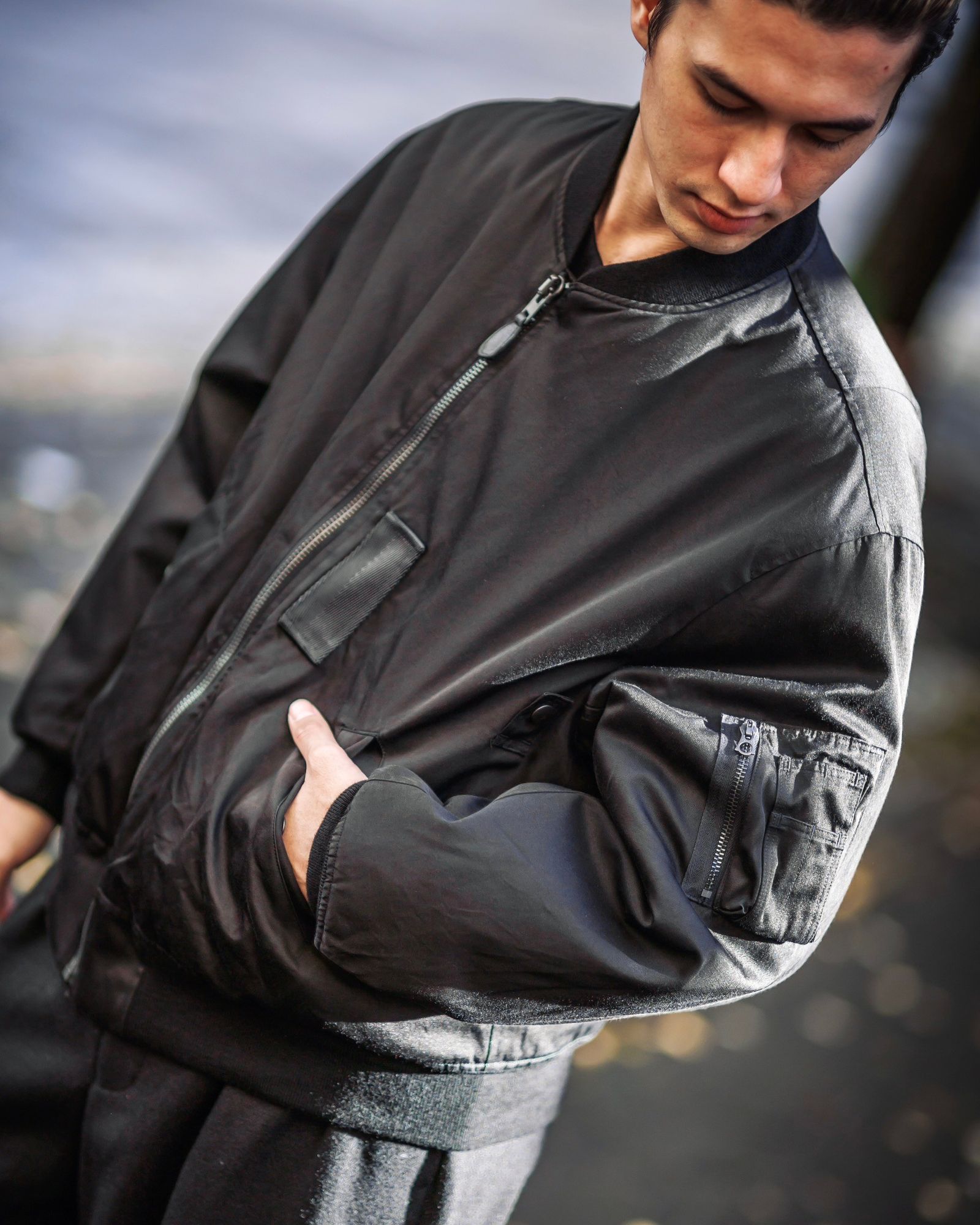 A.PRESSE - アプレッセ Vintage Silk Flight Jacket(25SAP-01-15H