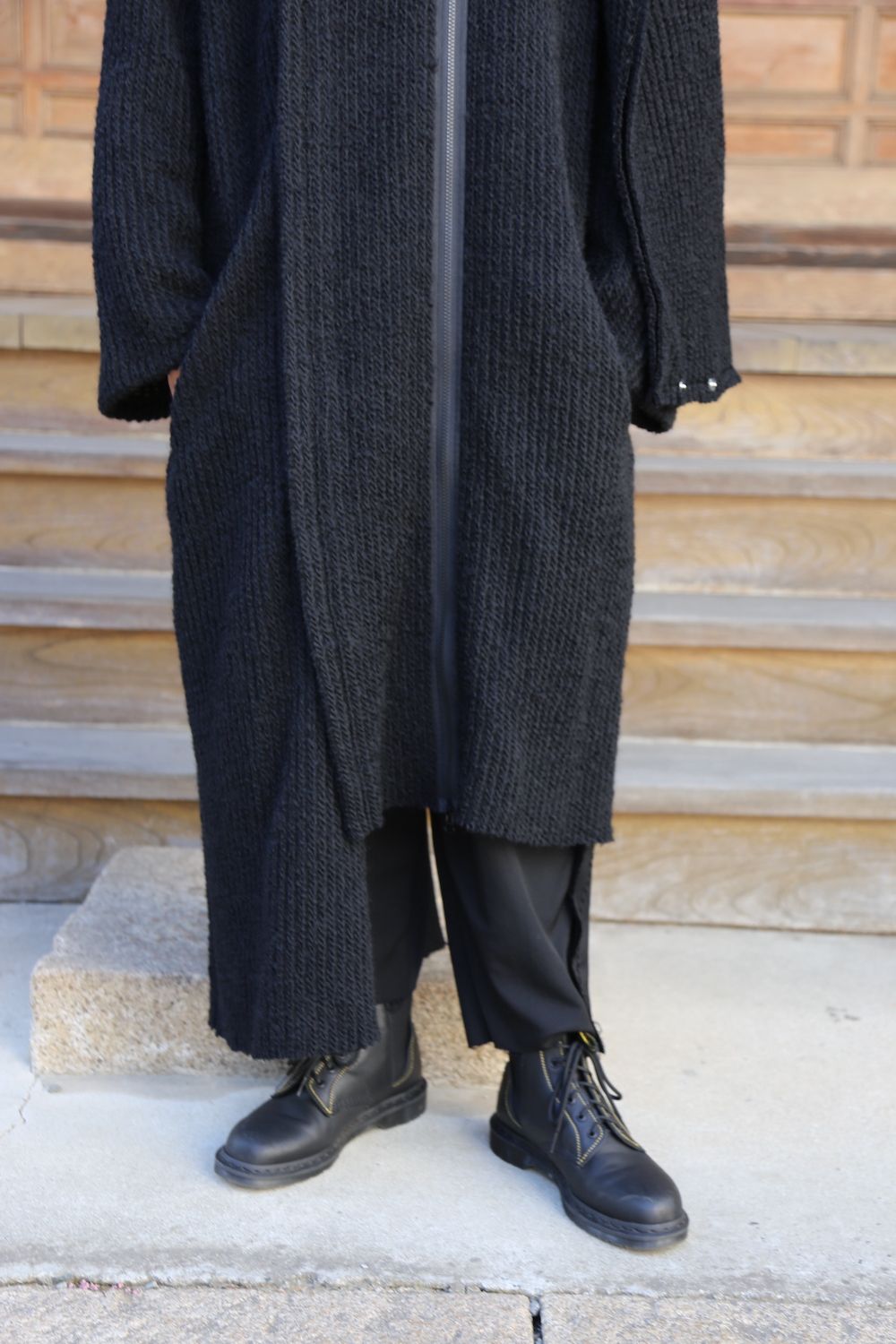 ワイズ ヨウジヤマモト アンゴラ カーディガン 安全ピン ビックカラー