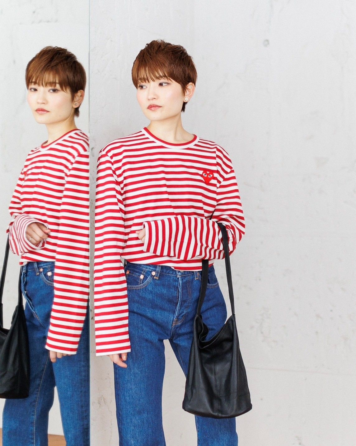 PLAY COMME des GARCONS 新作ボーダーTシャツ style.2025.2.15 | 6230