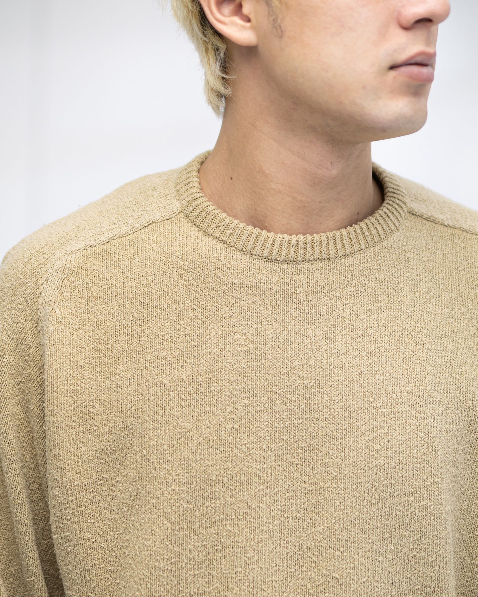 A.PRESSE Washed Silk Nep Crew Neck Sweater (BEIGE) 1月10日(土)新作