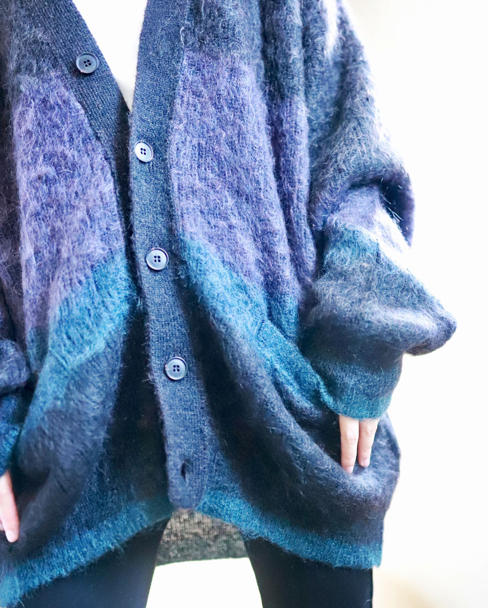 YOKE - ヨーク23AW MOHAIR BORDER CARDIGAN(YK23FW0571S)BLACK | MARK