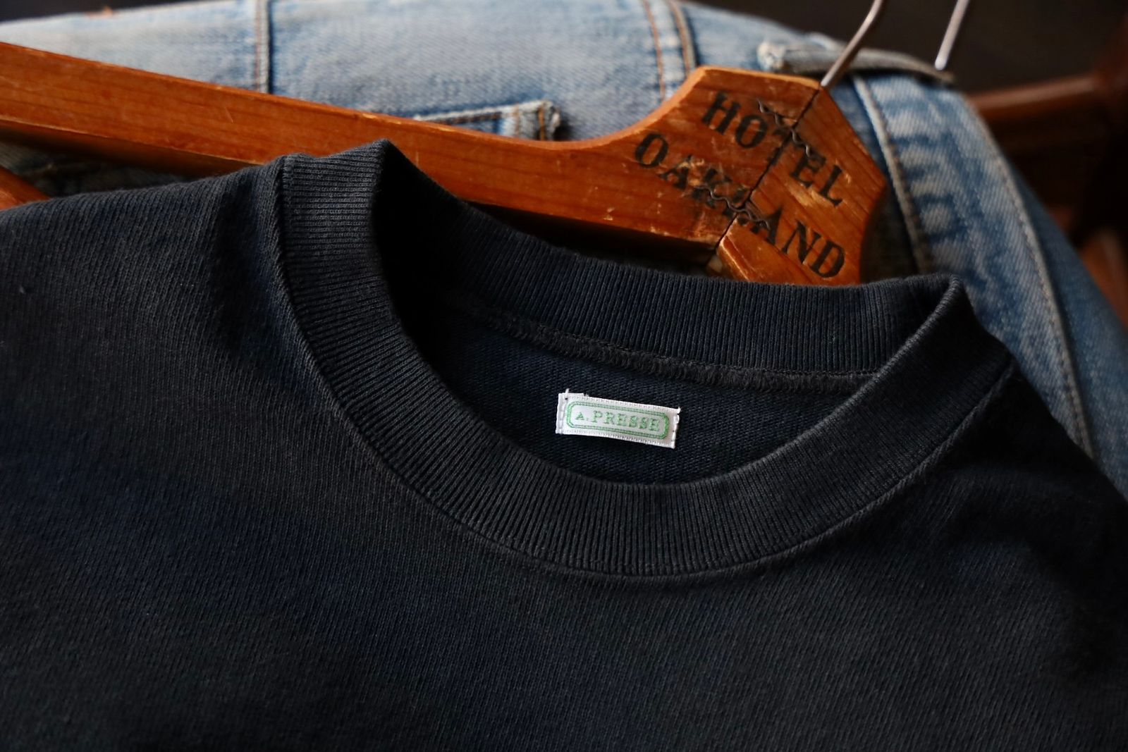 A.PRESSE - アプレッセ 25SS Vintage L/S T-shirt(25SAP-05-03K)BLACK