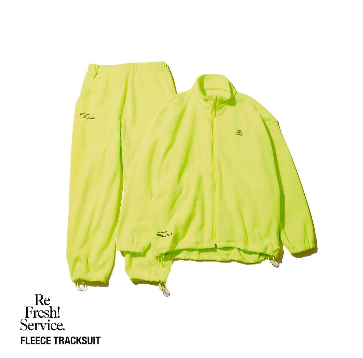 FreshService - ReFresh!Service. “FLEECE TRACK SUIT”(NEON YELLOW