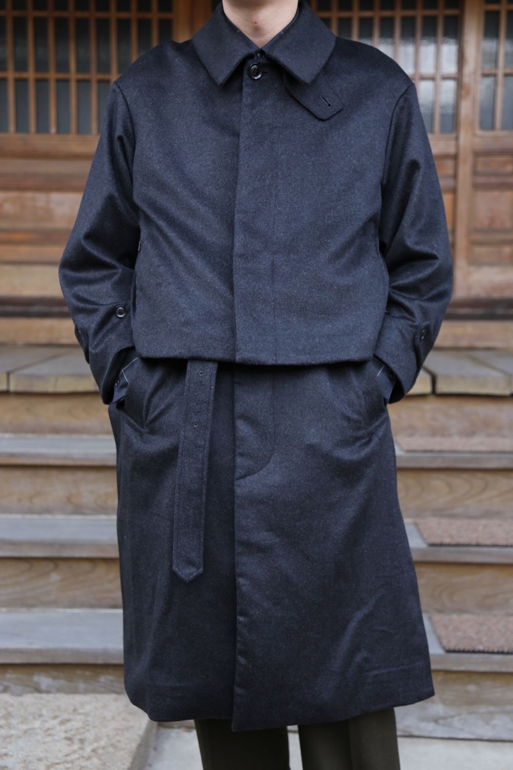 YOKE 新作 CASHMERE 3WAY BAL COLLAR SHARE COAT(YK20AW0134C