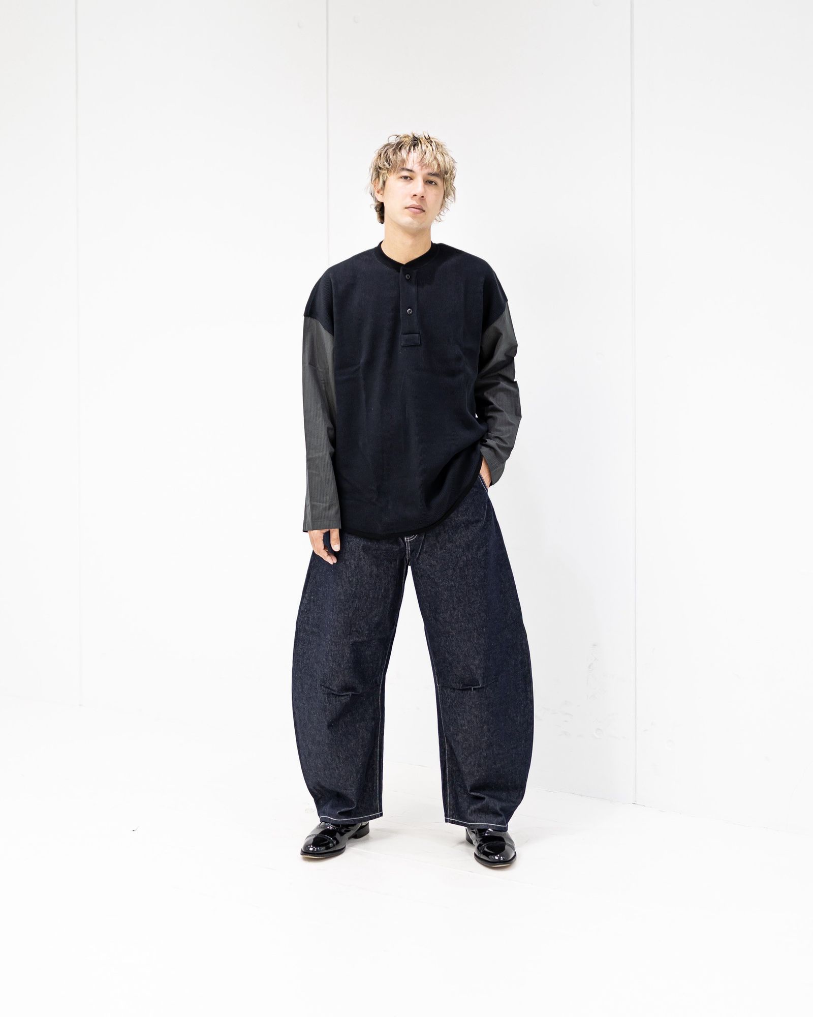 コムデギャルソンオム 綿ワッフルヘンリーネックロンT 3月6日(金)新作