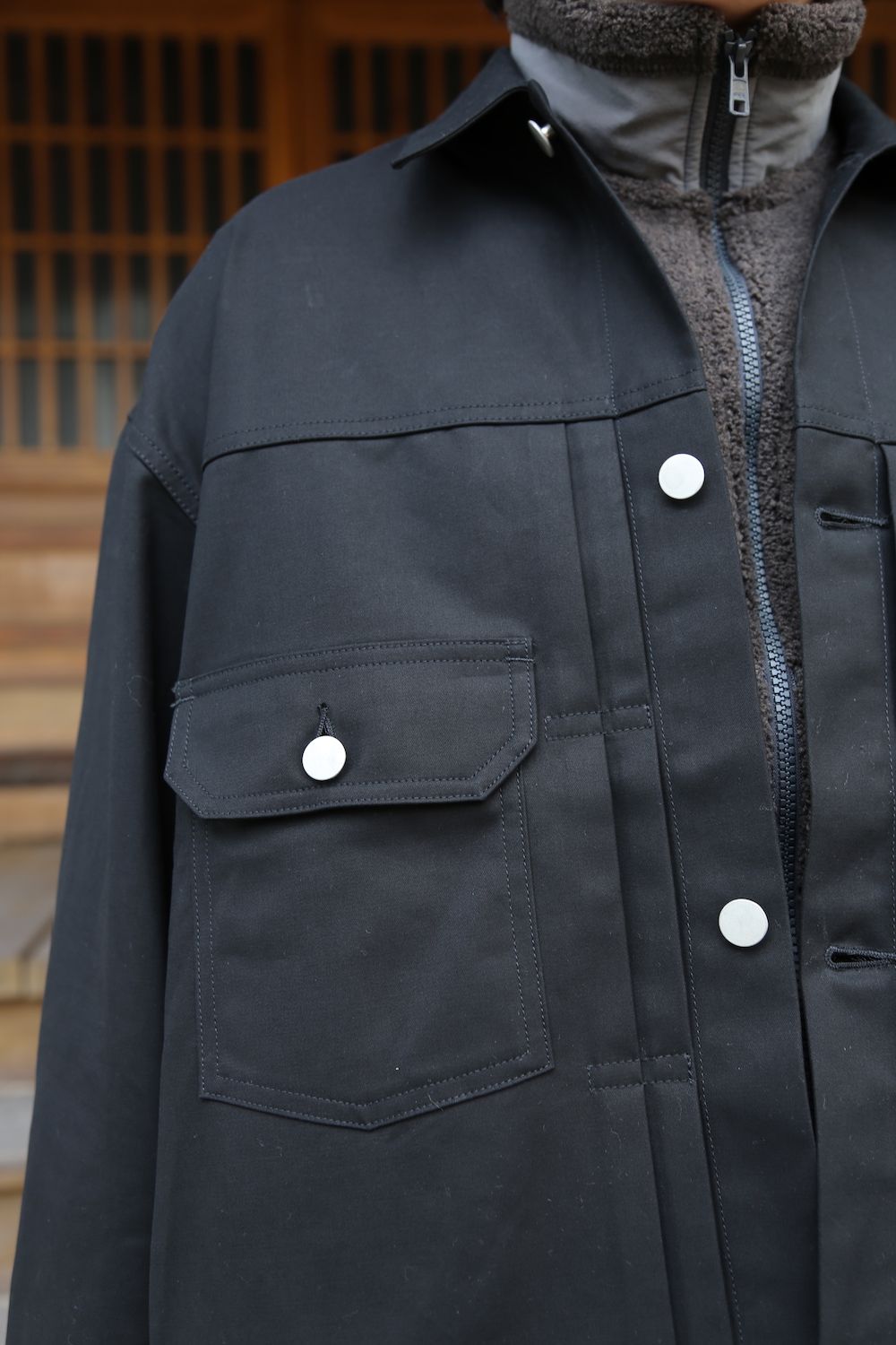 Graphpaper2020AW 新作Double Cloth Peach Trucker Jacket style