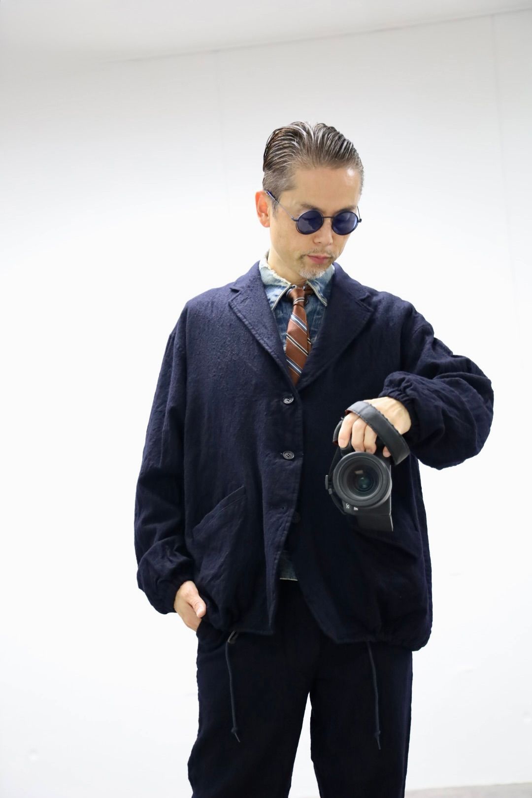 COMME des GARCONS HOMME ウールサージ製品縮絨3Bジャケット