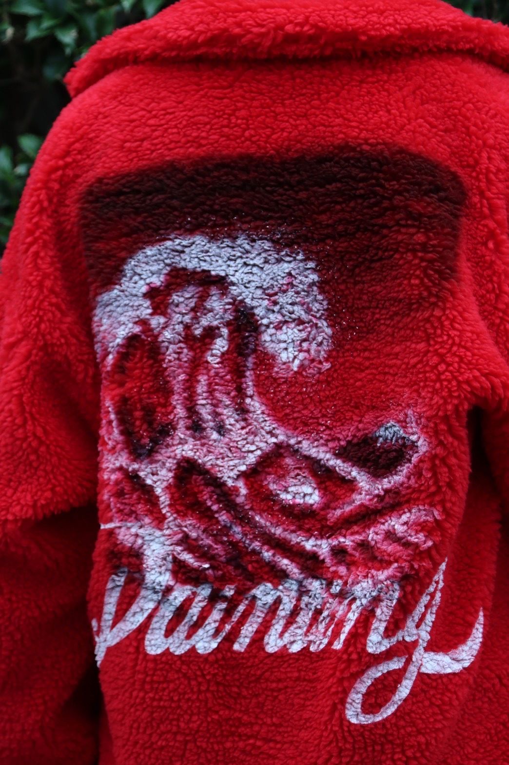 doublet HAND-PAINTED RECYCLE FUR JACKET