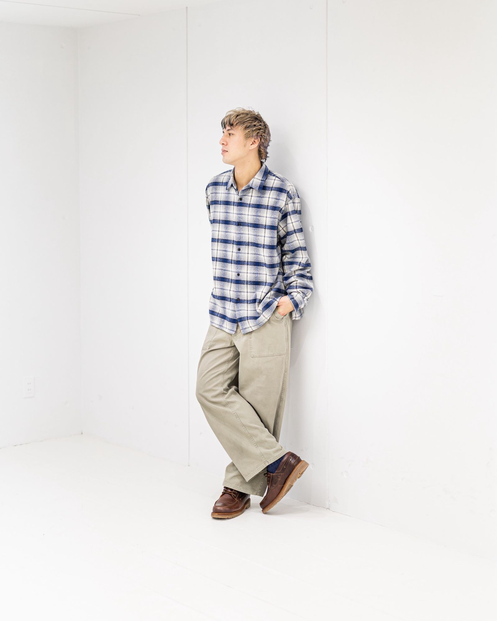 A.PRESSE 新作 Vintage Cotton Silk Nep Twill Check Shirts1月24日(土
