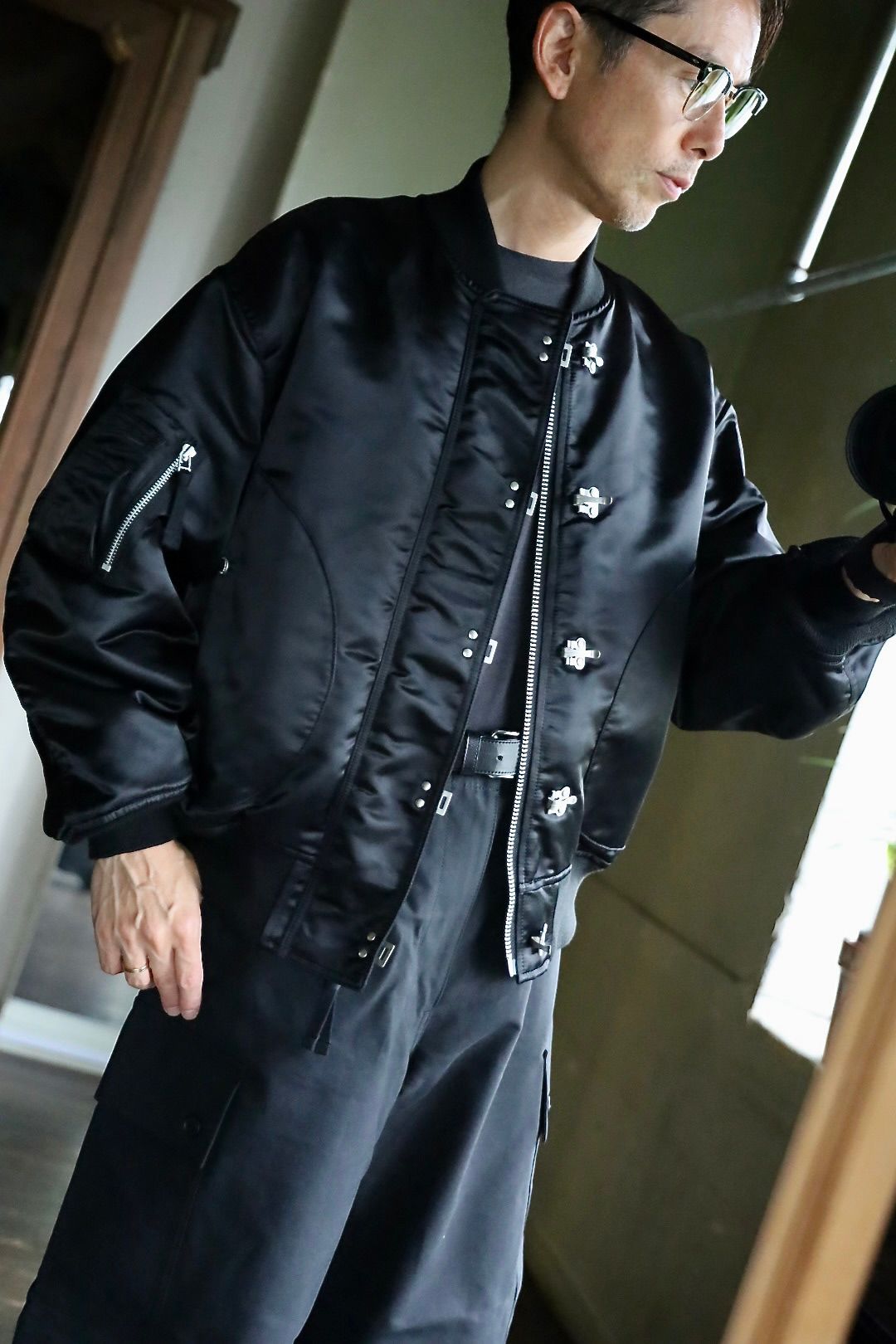 COMME des GARCONS HOMME ツイルフックミリタリージャケットスタイル