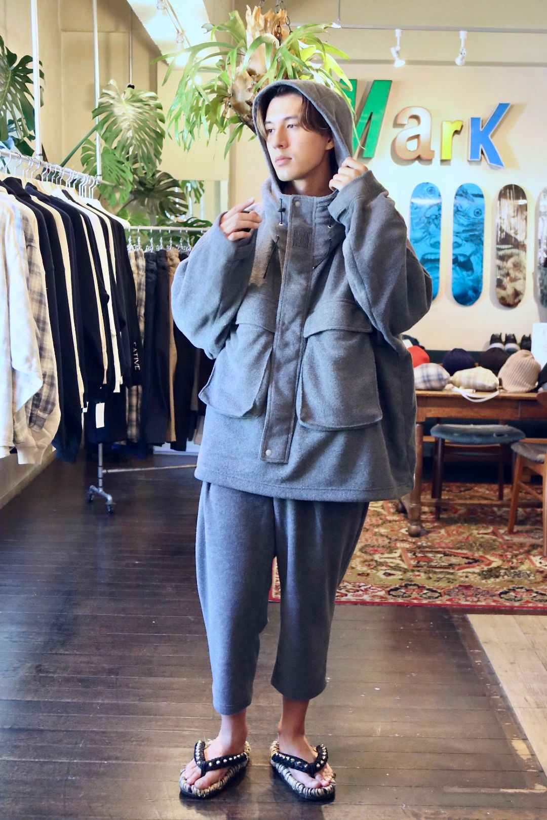 S.F.C 新作FLEECE HOODIE JACKET