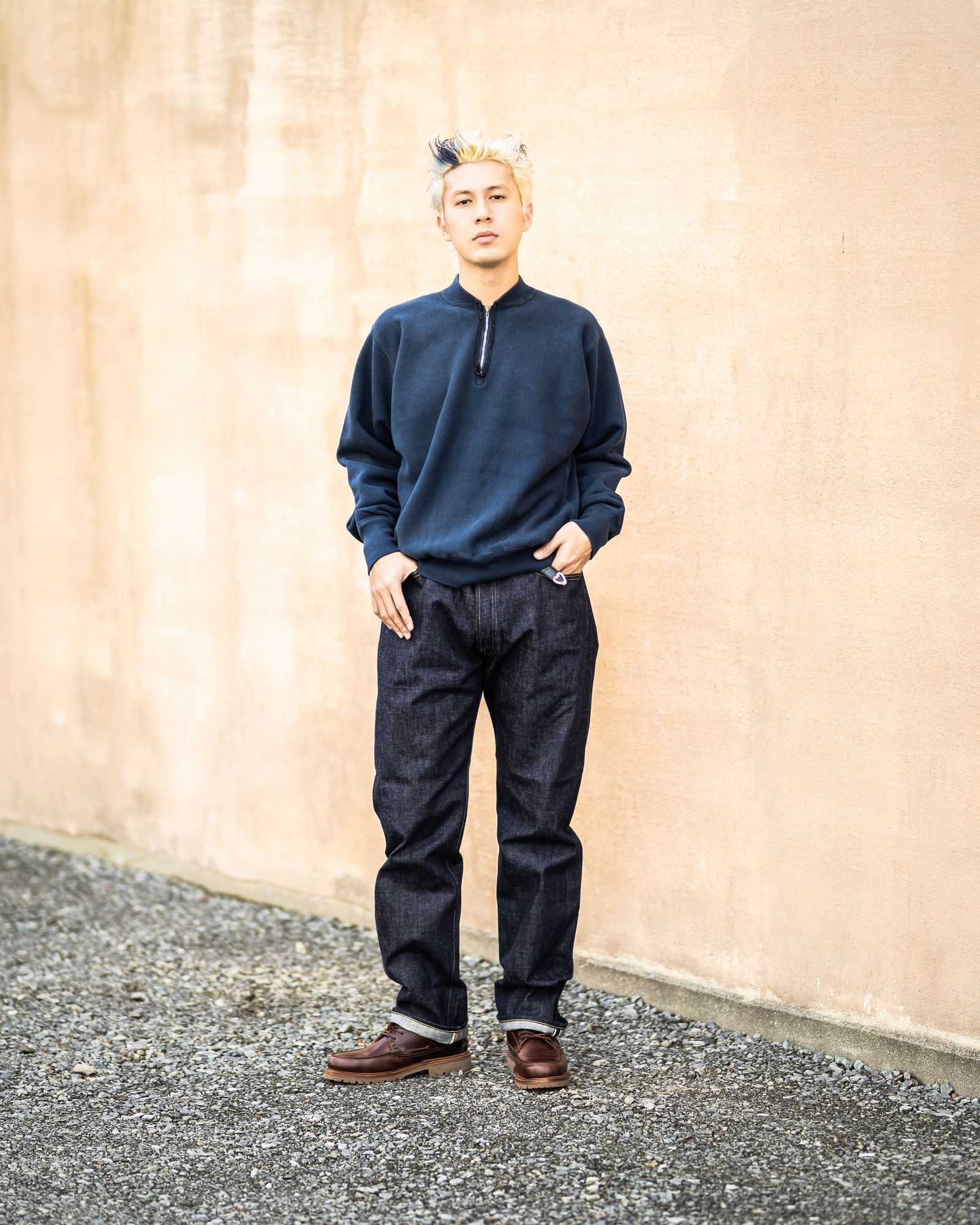 A.PRESSE Vintage Half Zip Rib Collar Sweatshirt 新作発売！ | 7607